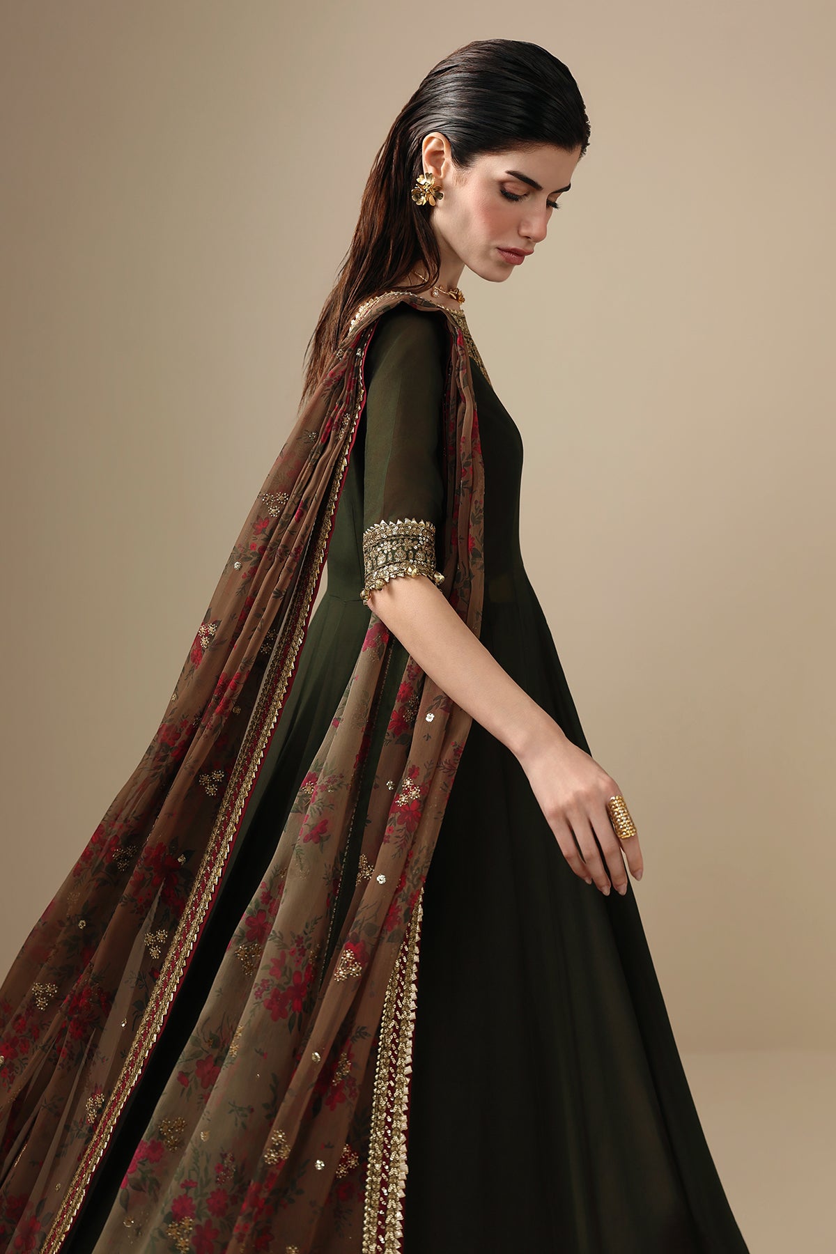 EMBROIDERED CHIFFON UC-3121