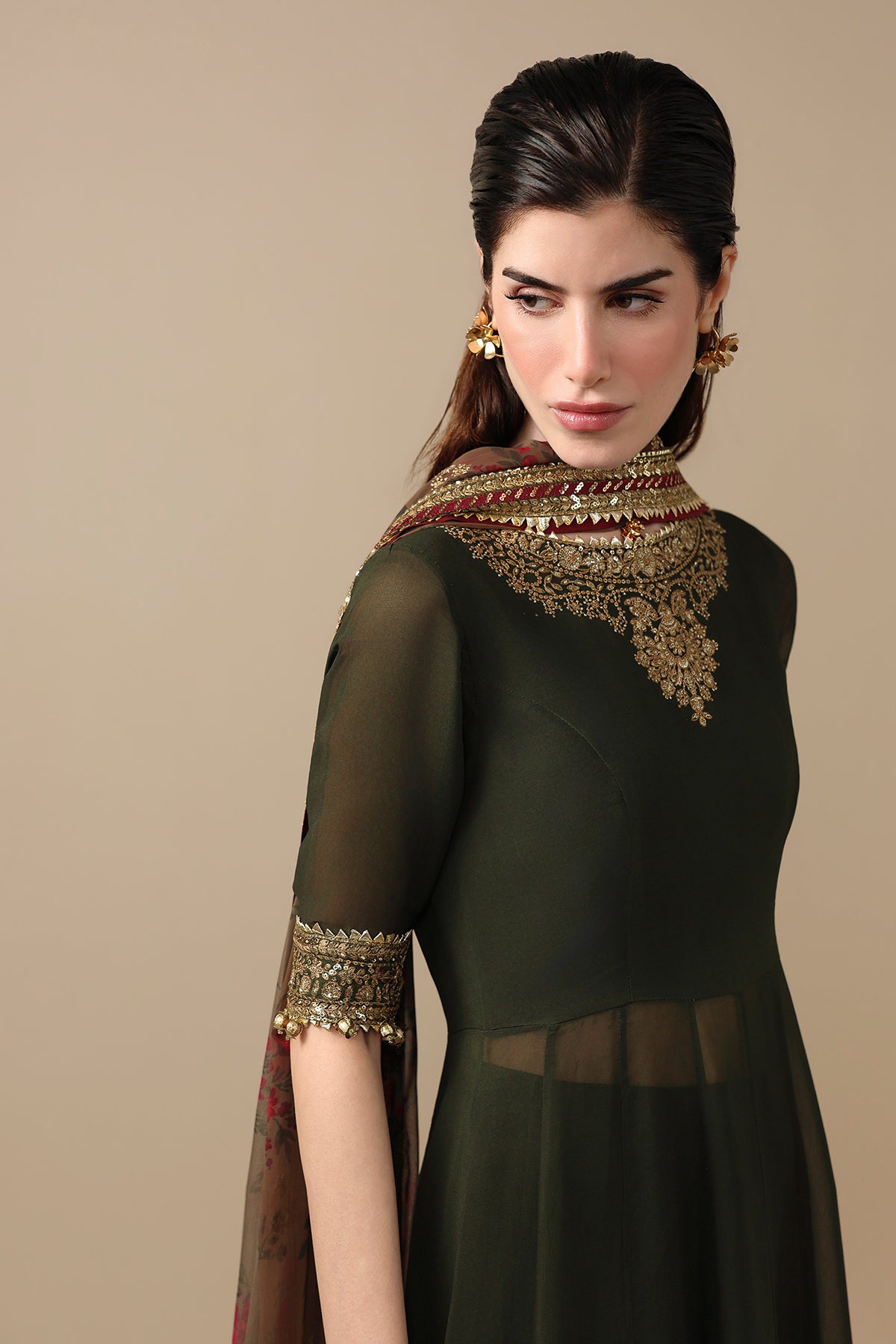 EMBROIDERED CHIFFON UC-3121