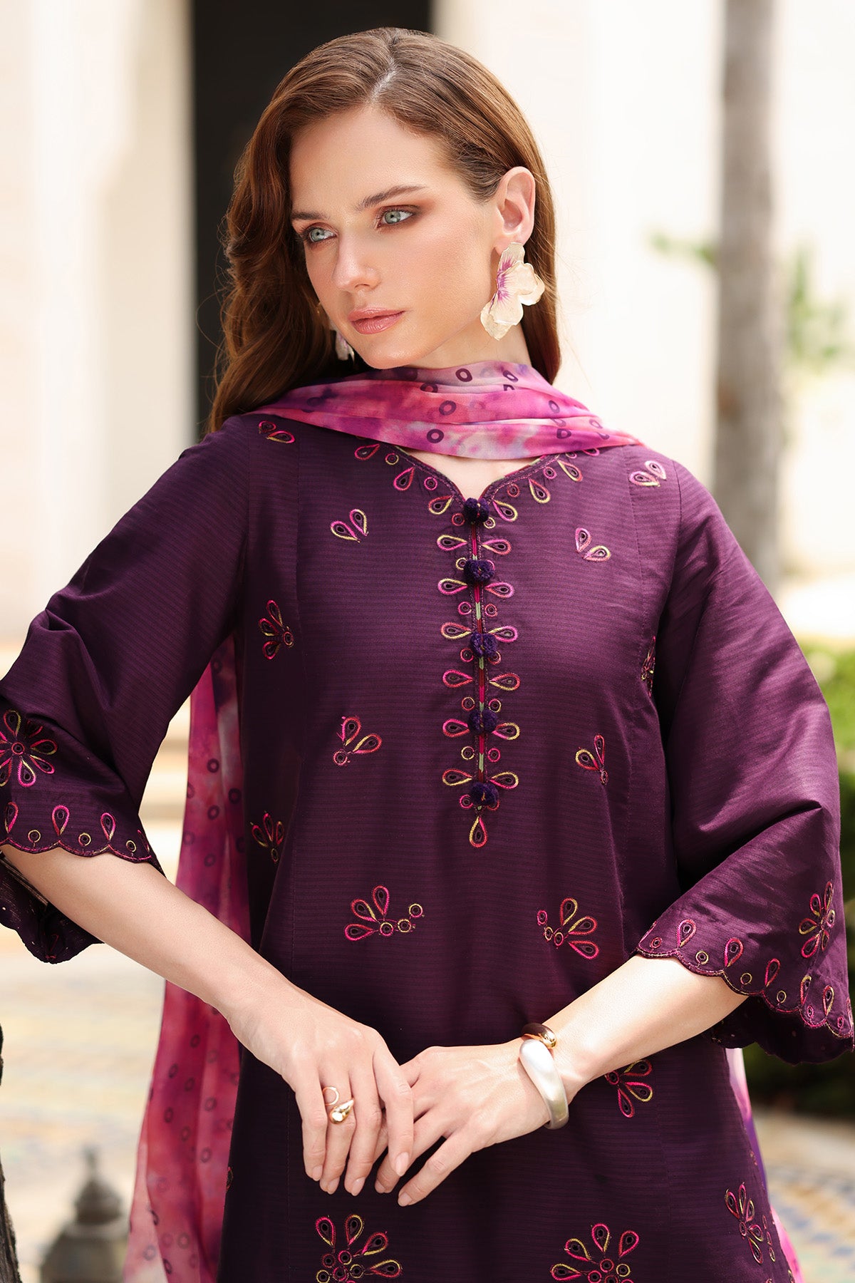 EMBROIDERED DOBBY LAWN USE-9226