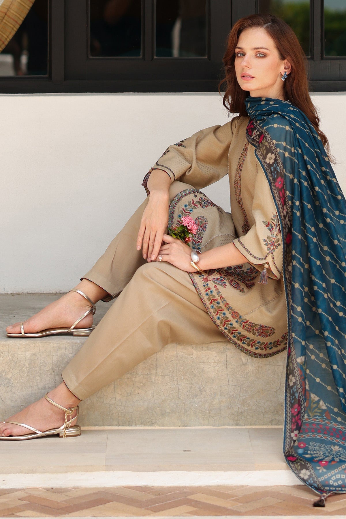 EMBROIDERED DOBBY LAWN USE-9216