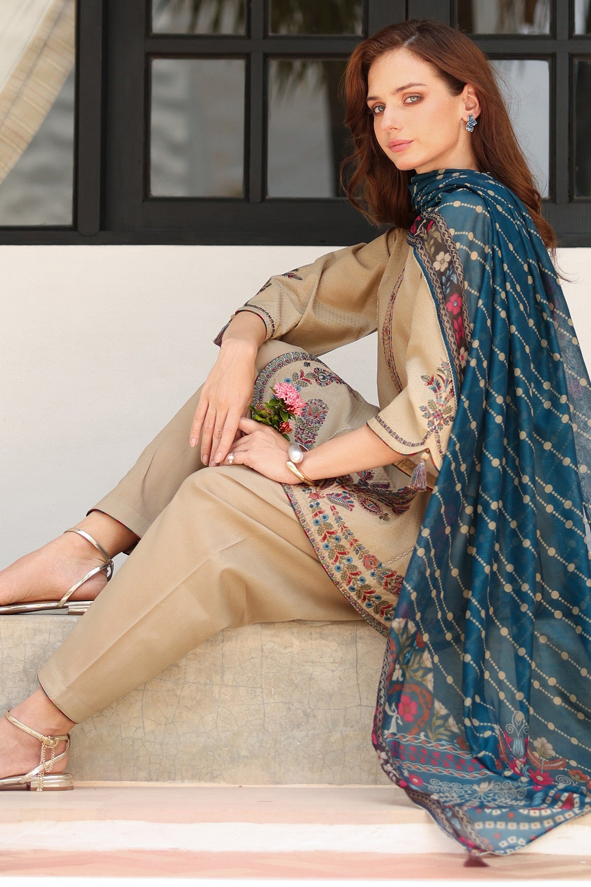 EMBROIDERED DOBBY LAWN USE-9216