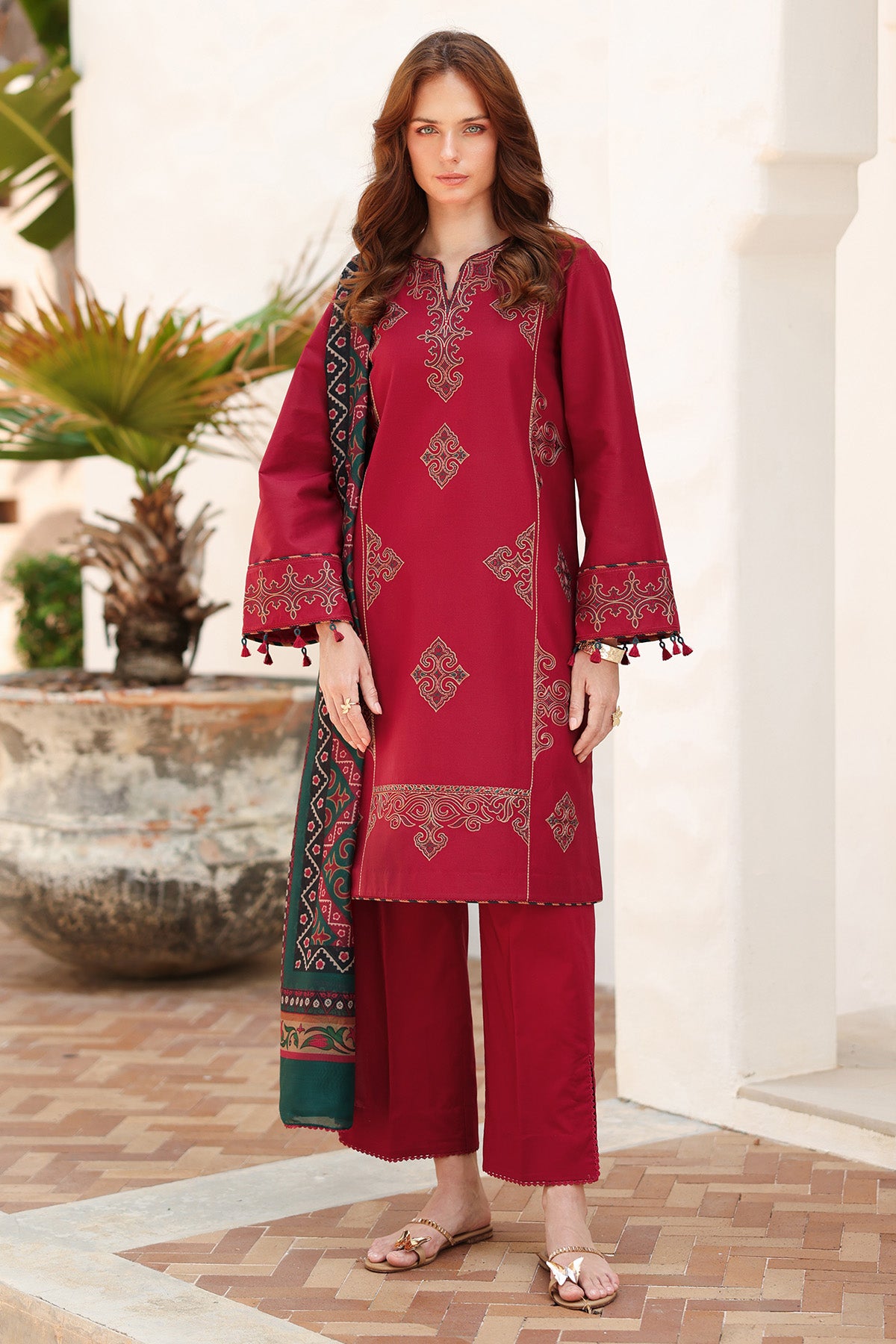 EMBROIDERED LAWN USE-9217