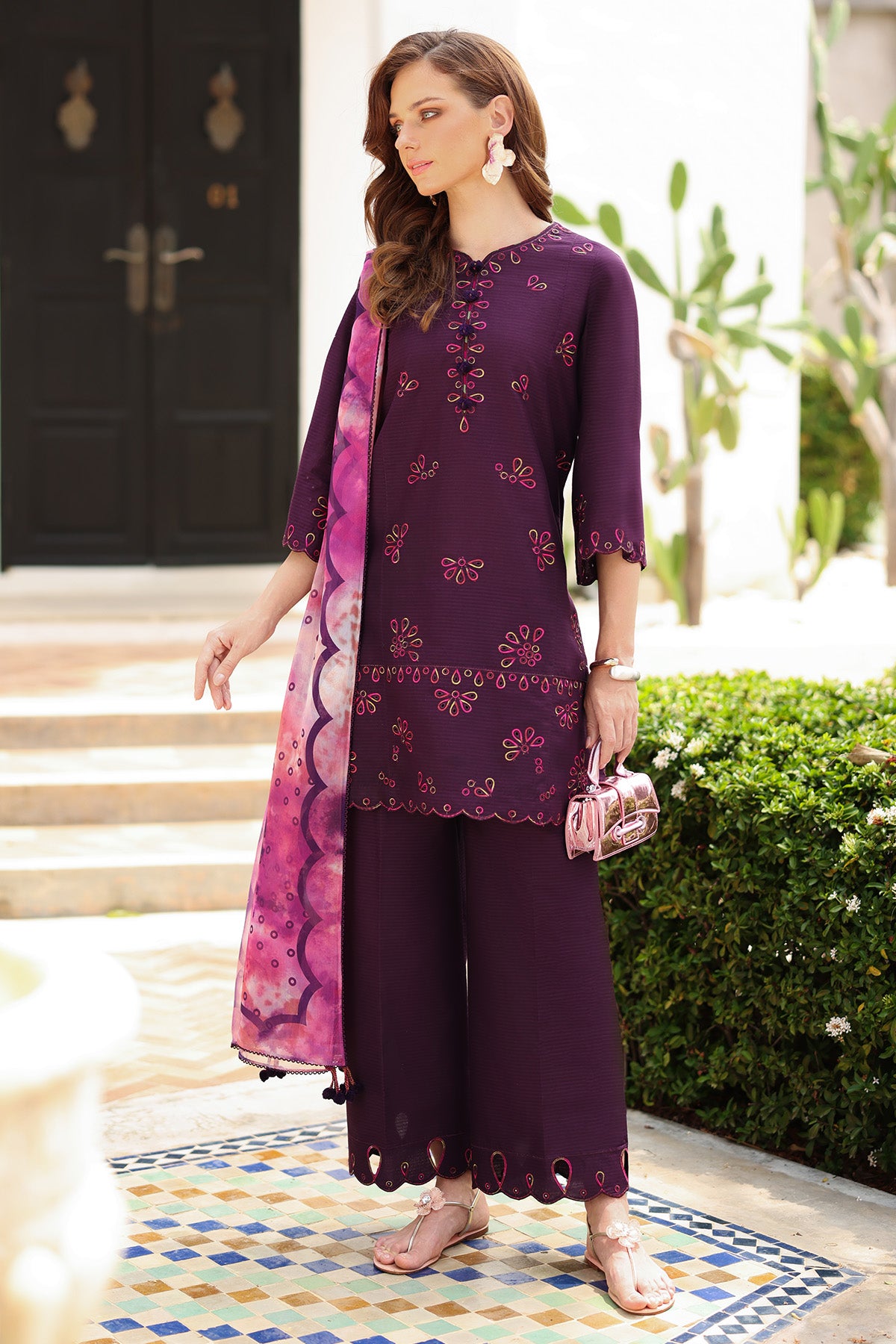 EMBROIDERED DOBBY LAWN USE-9226