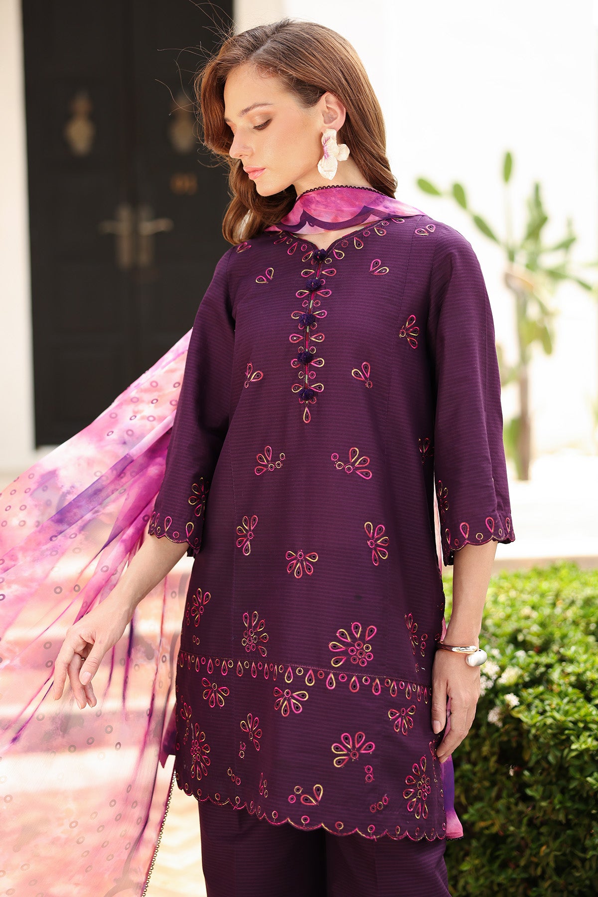 EMBROIDERED DOBBY LAWN USE-9226