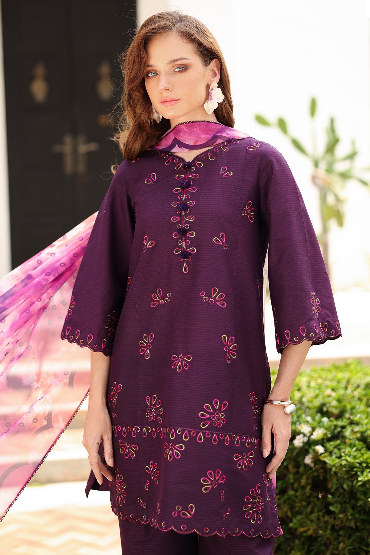 EMBROIDERED DOBBY LAWN USE-9226