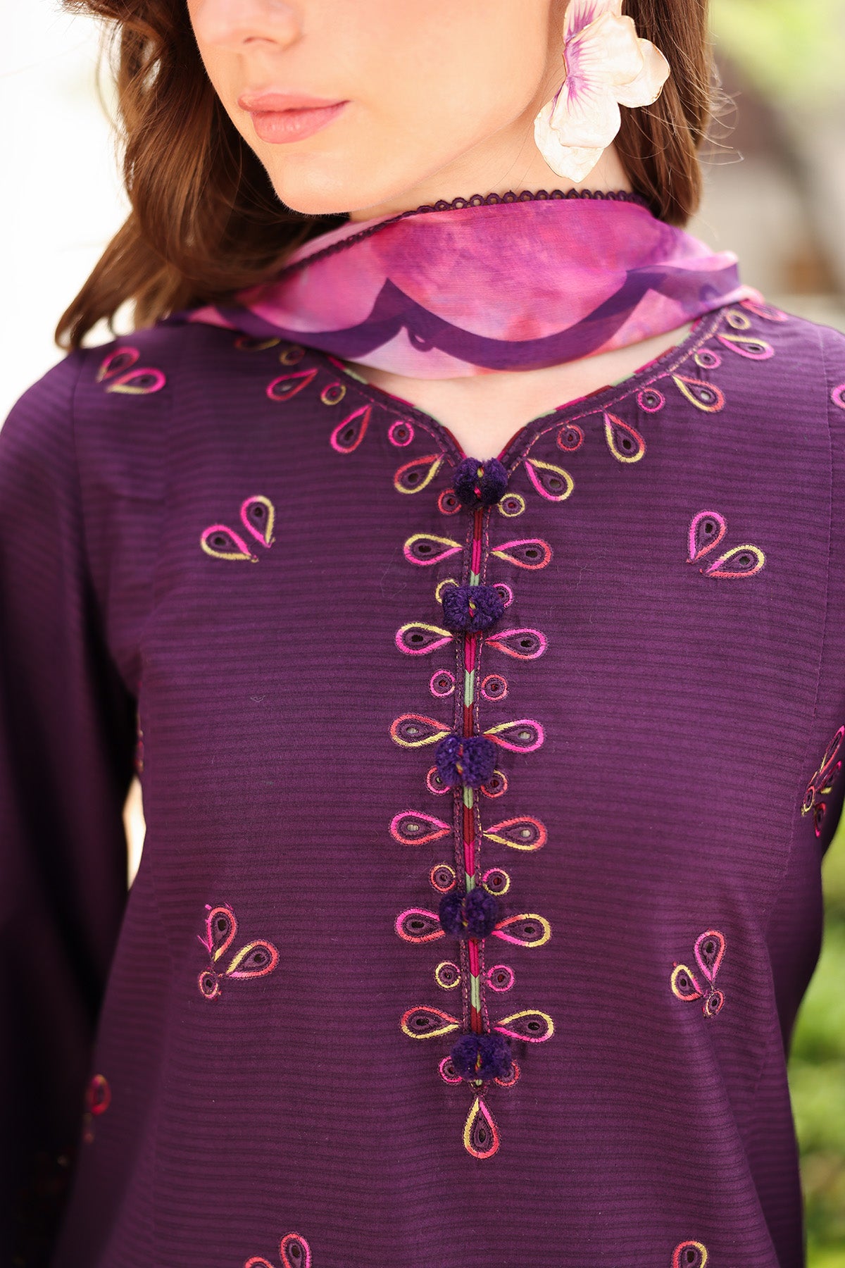 EMBROIDERED DOBBY LAWN USE-9226