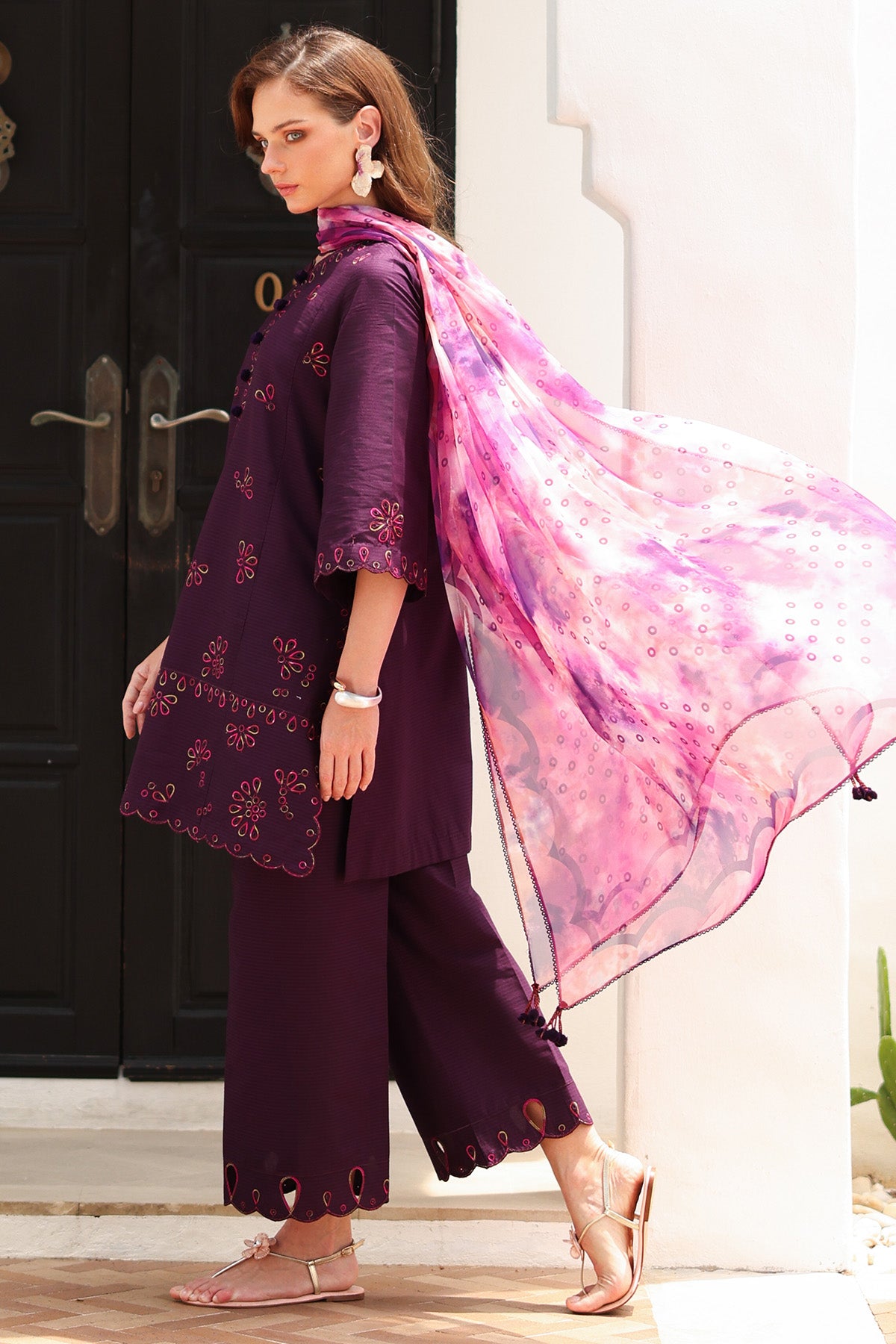 EMBROIDERED DOBBY LAWN USE-9226