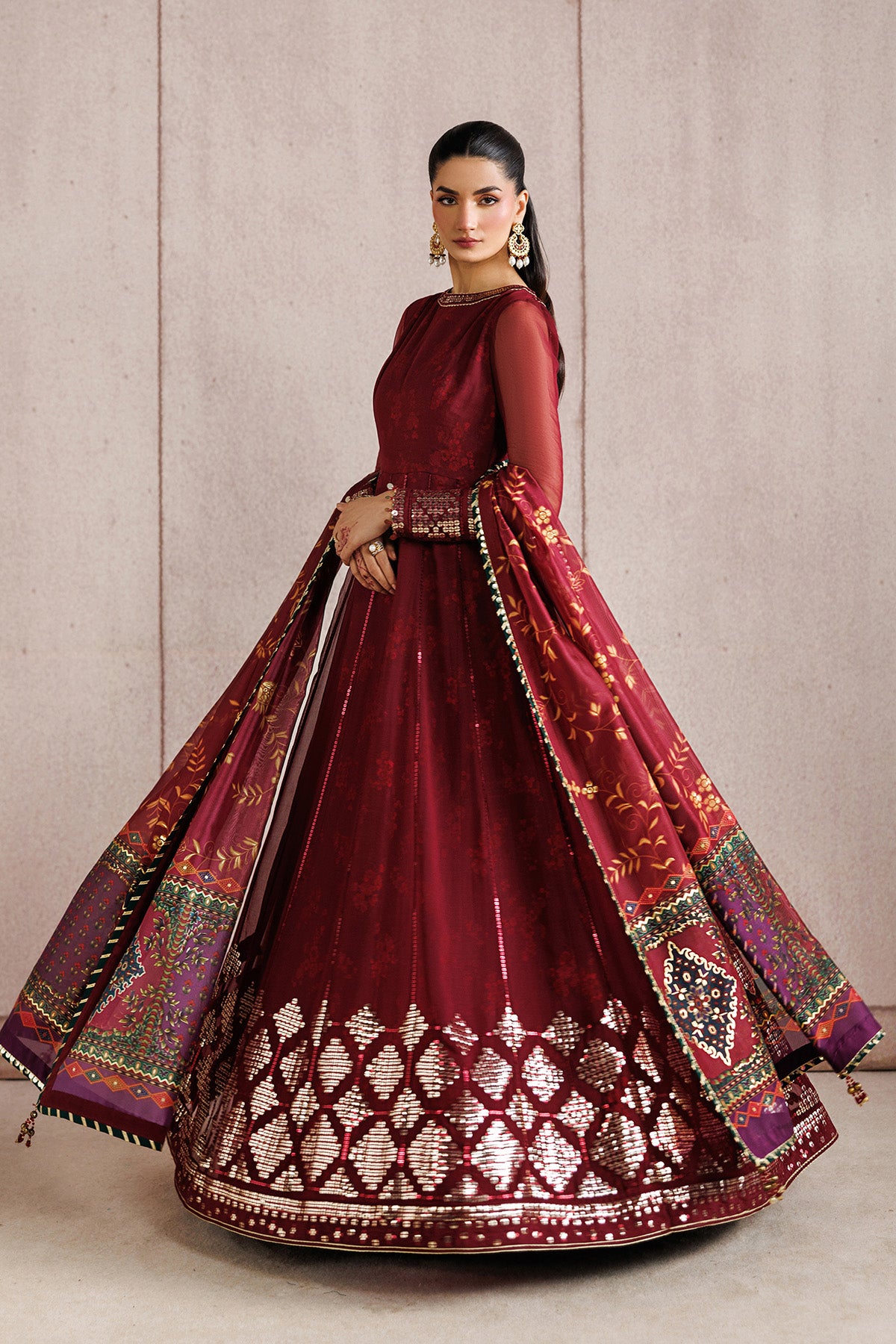 EMBROIDERED CHIFFON UC-3118