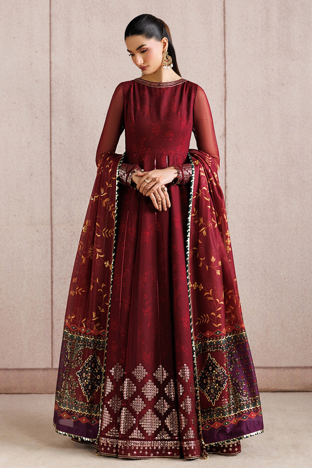 EMBROIDERED CHIFFON UC-3118