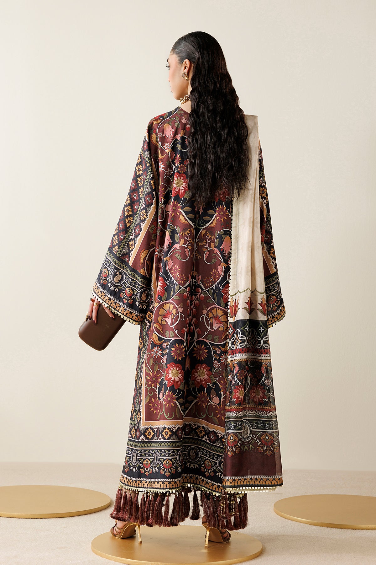 EMBROIDERED RAW SILK OR26-D03