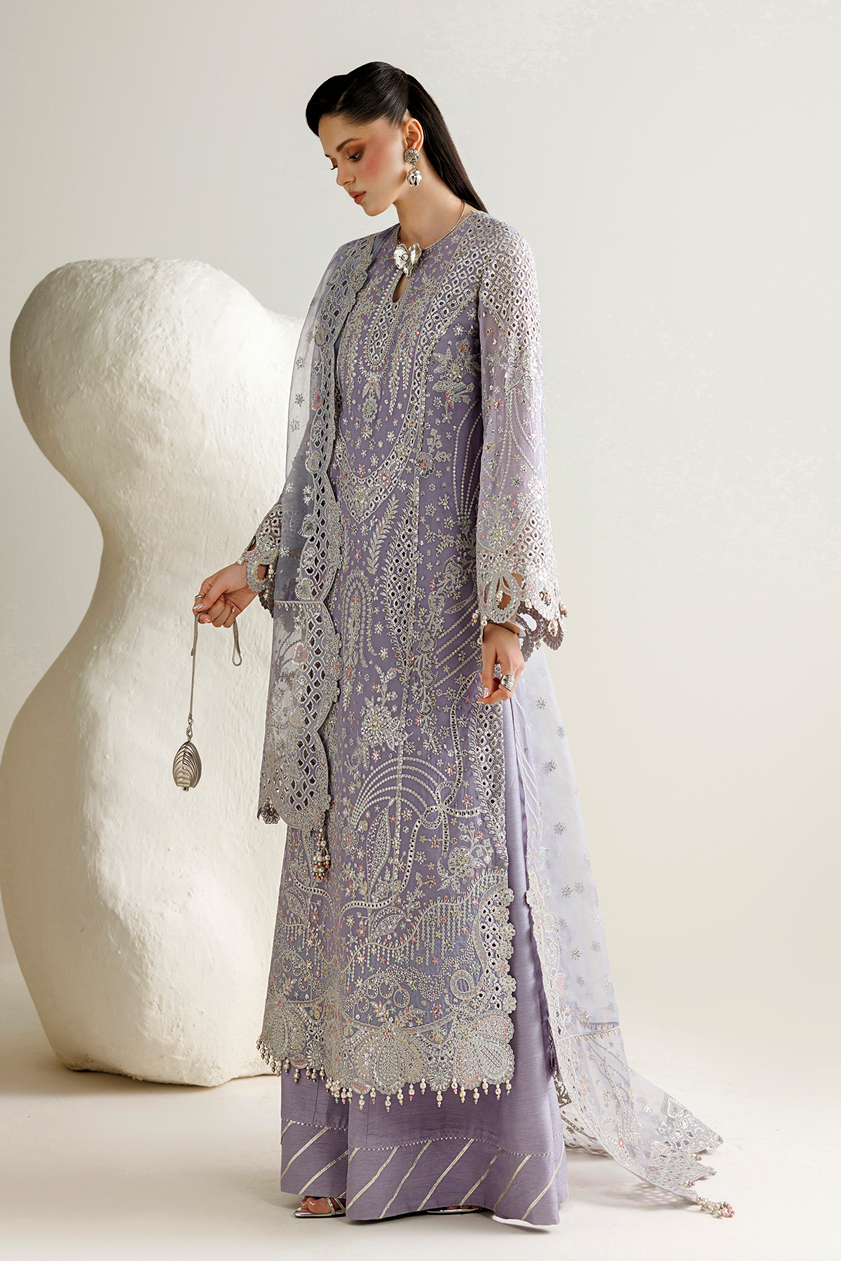 EMBROIDERED CHIFFON UC-3145