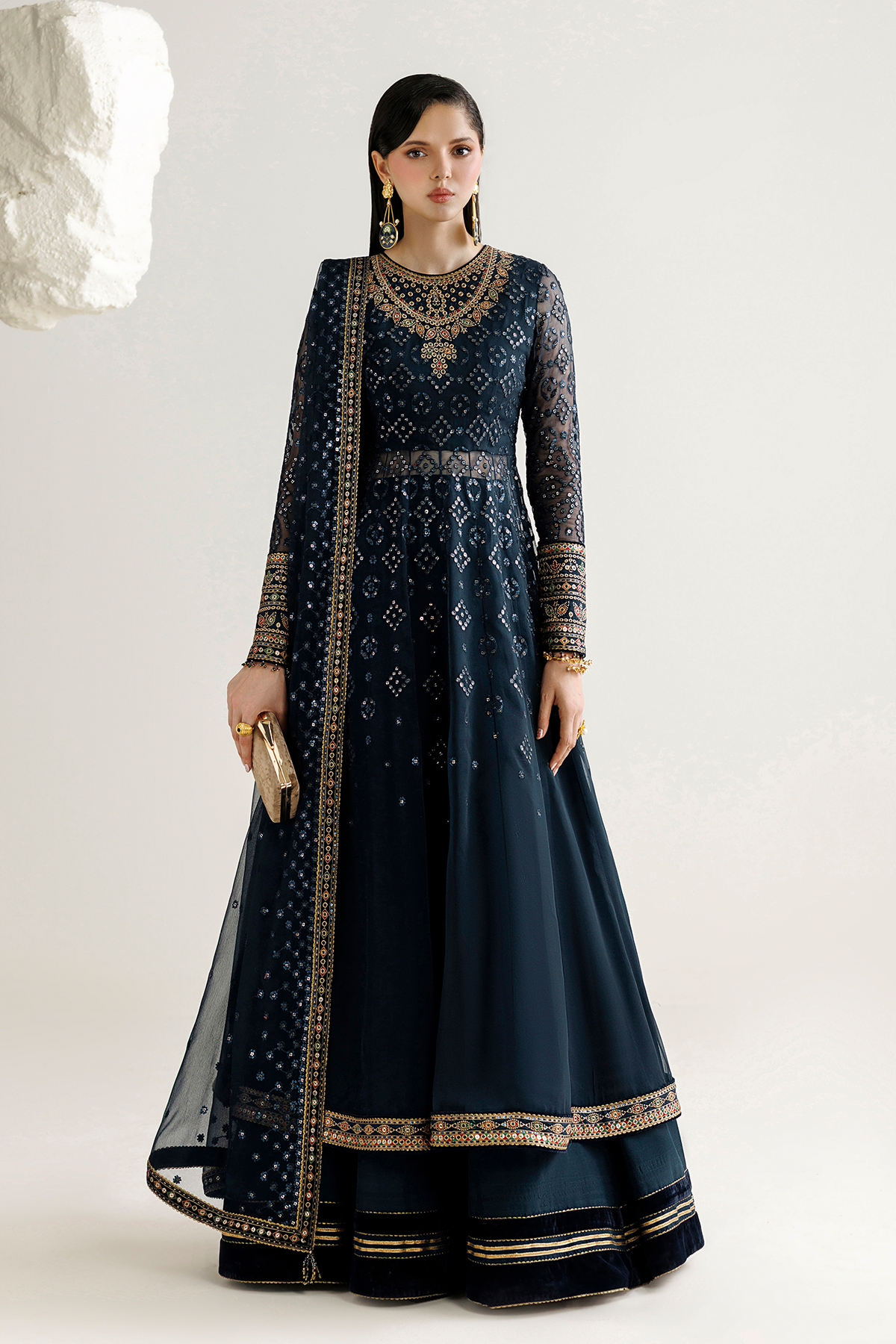 EMBROIDERED CHIFFON UC-3144
