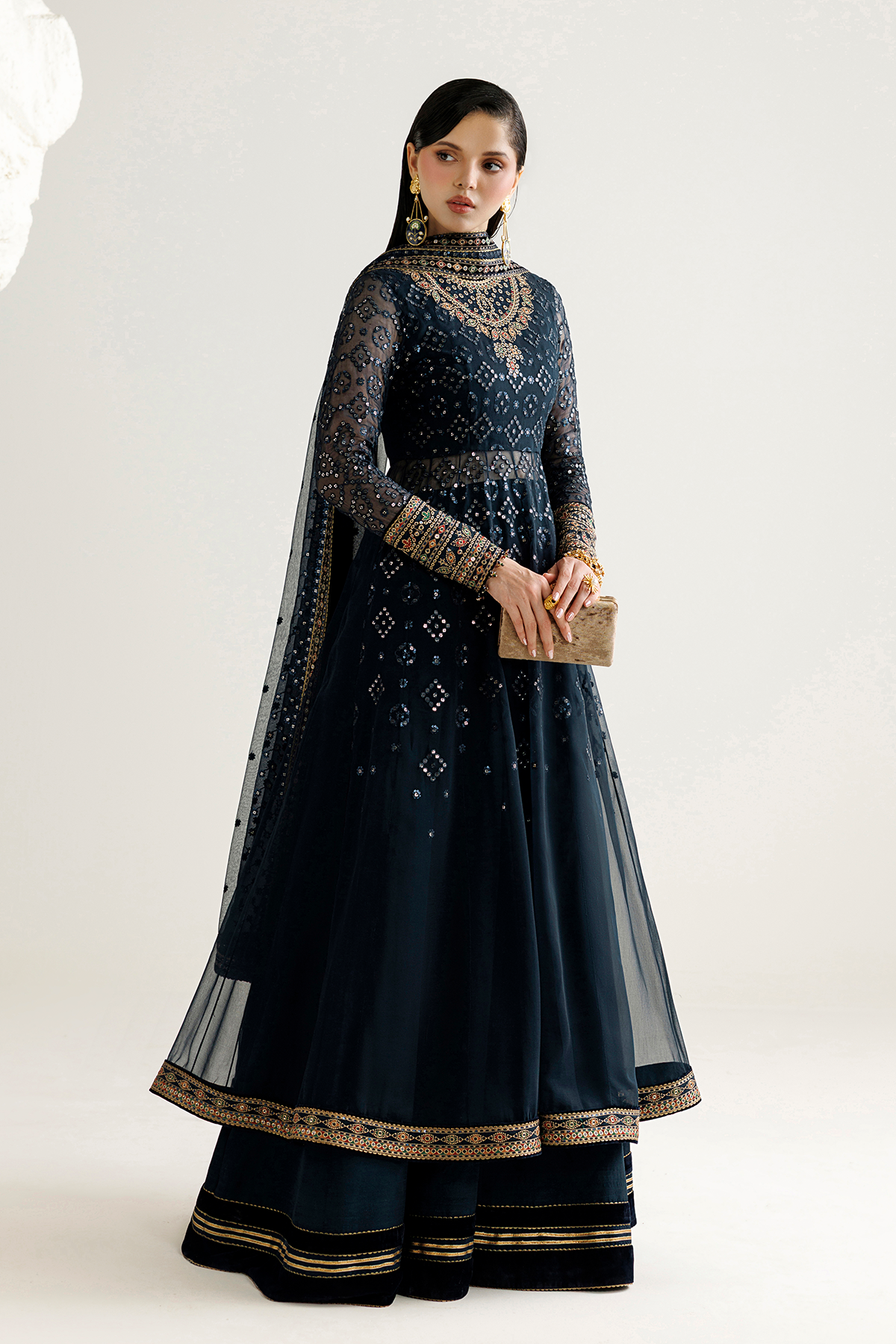 EMBROIDERED CHIFFON UC-3144