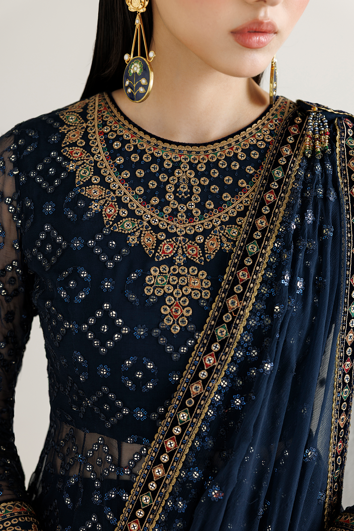 EMBROIDERED CHIFFON UC-3144