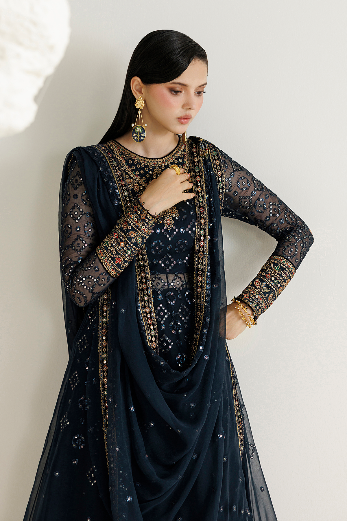 EMBROIDERED CHIFFON UC-3144