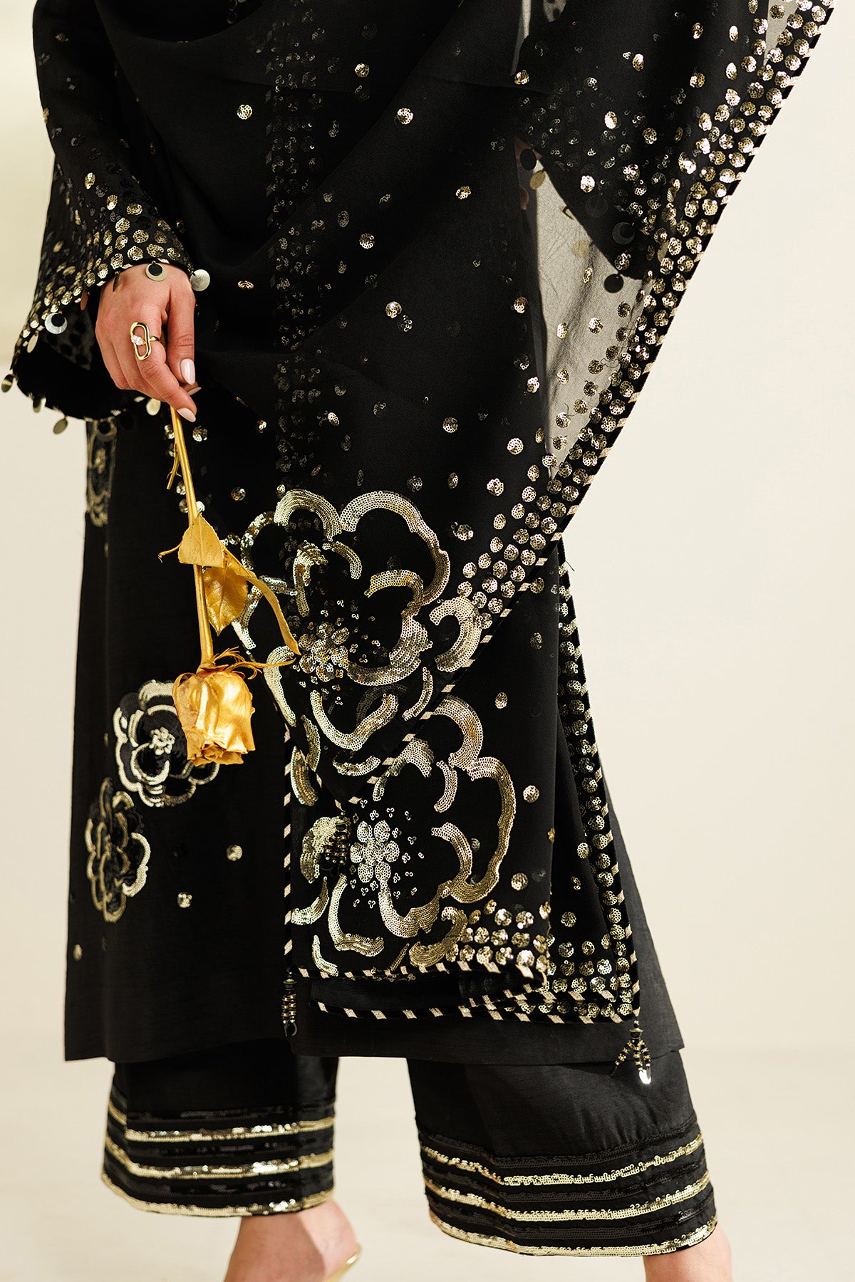 Embroidered Raw Silk UR-7065