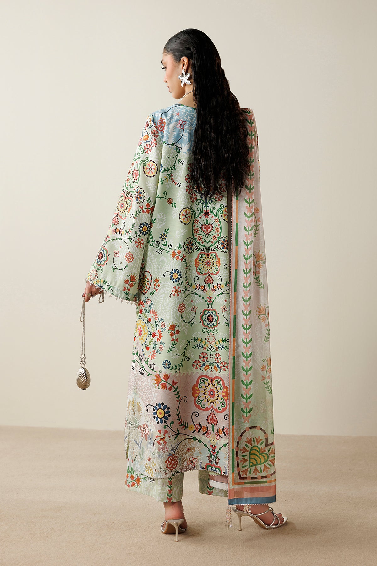 EMBROIDERED RAW SILK OR26-D10