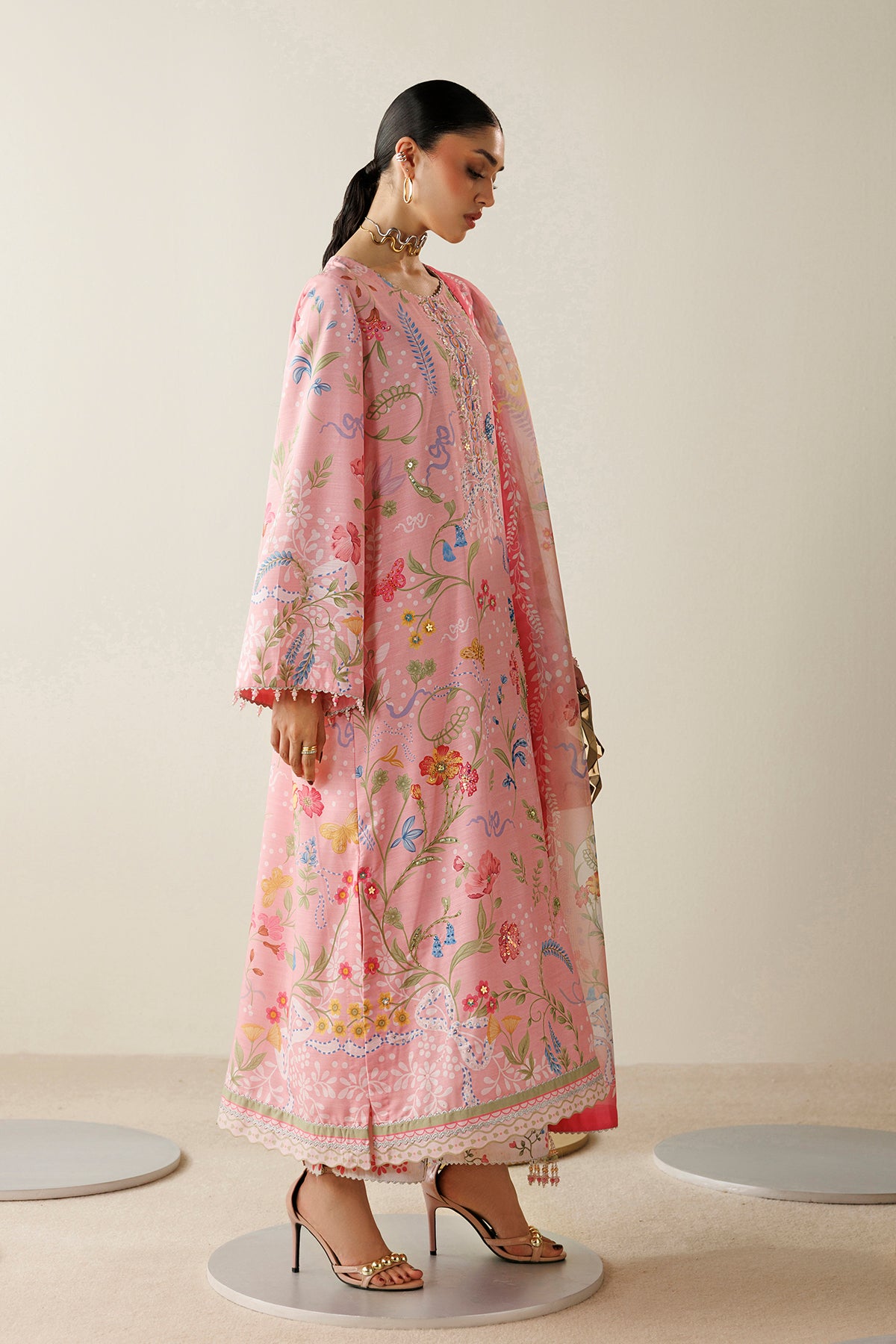 EMBROIDERED RAW SILK OR26-D04