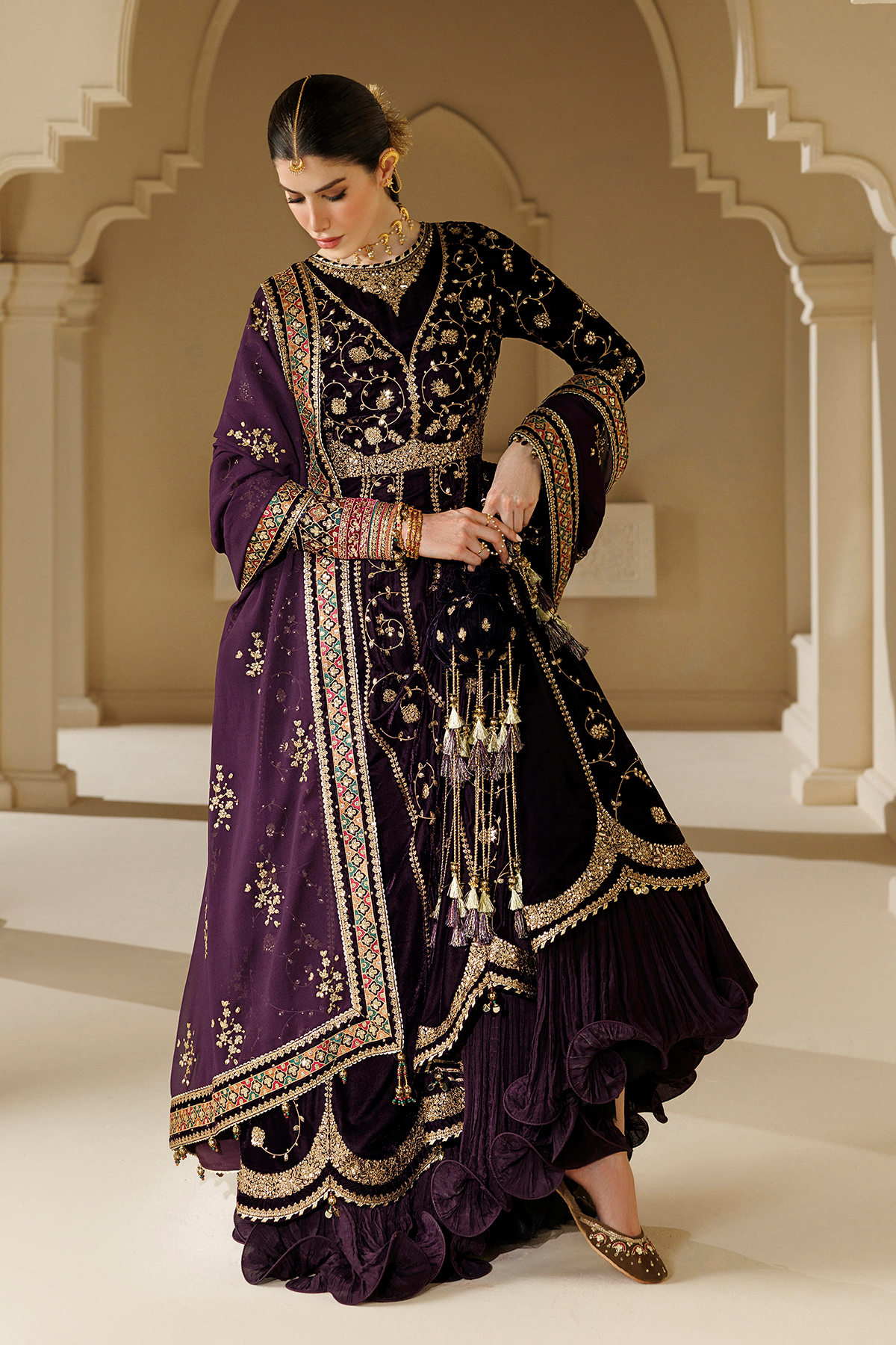 Embroidered Velvet Formal CVF26-D03