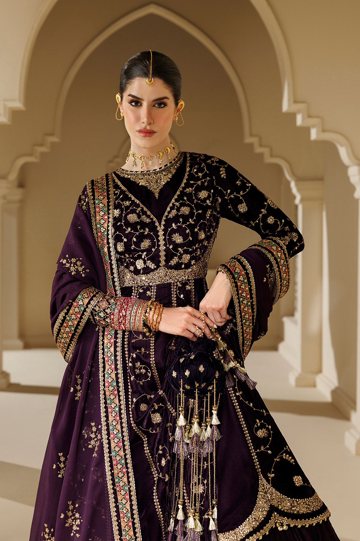 Embroidered Velvet Formal CVF26-D03