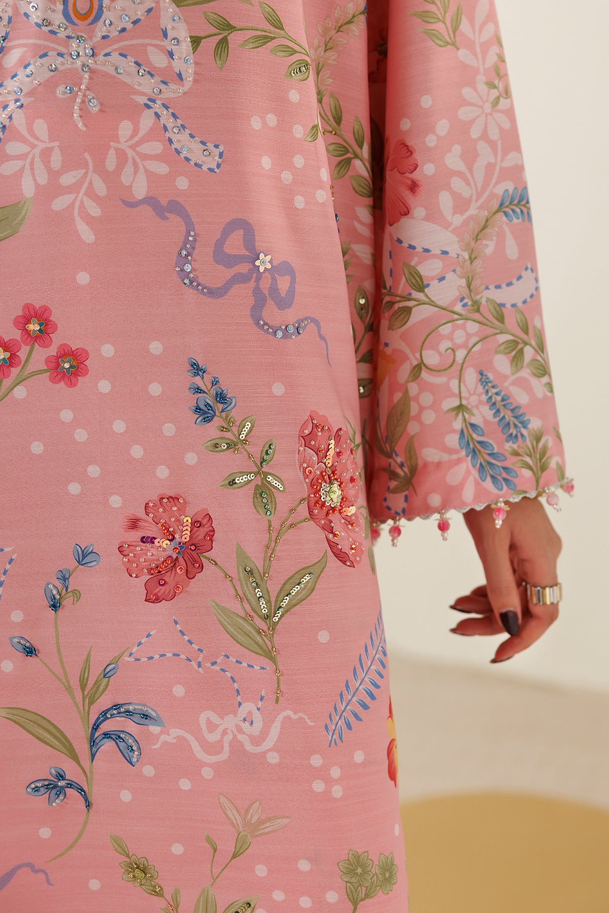 EMBROIDERED RAW SILK OR26-D04