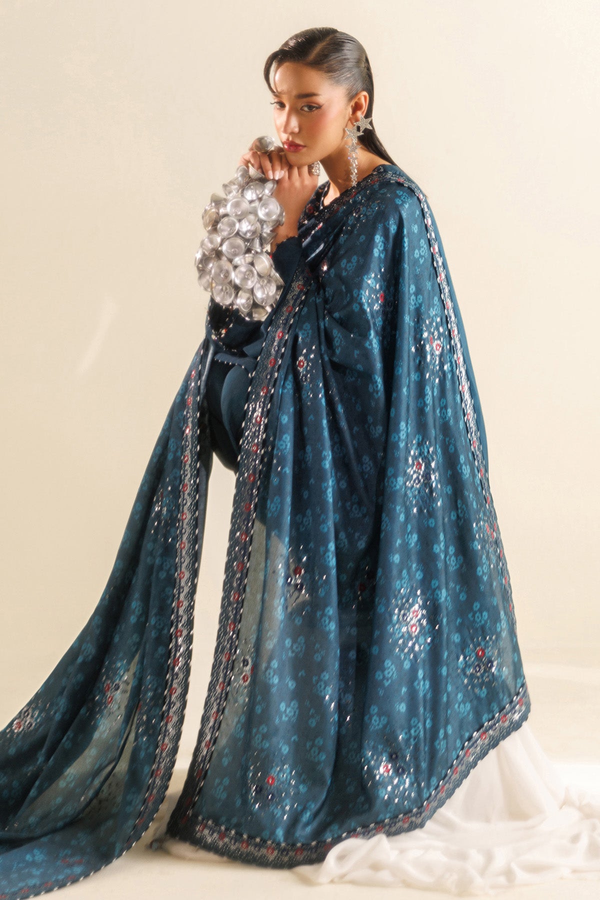 Embroidered Raw Silk UR-7062