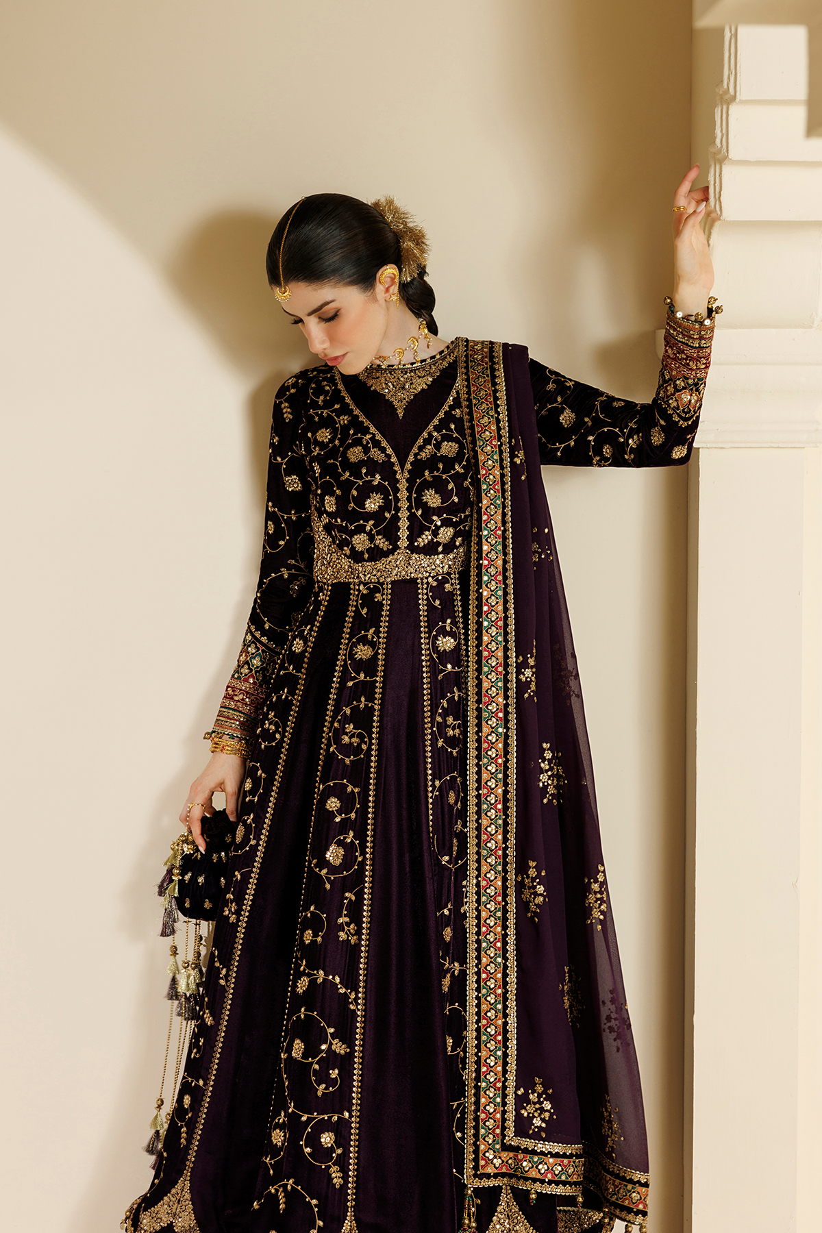 Embroidered Velvet Formal CVF26-D03