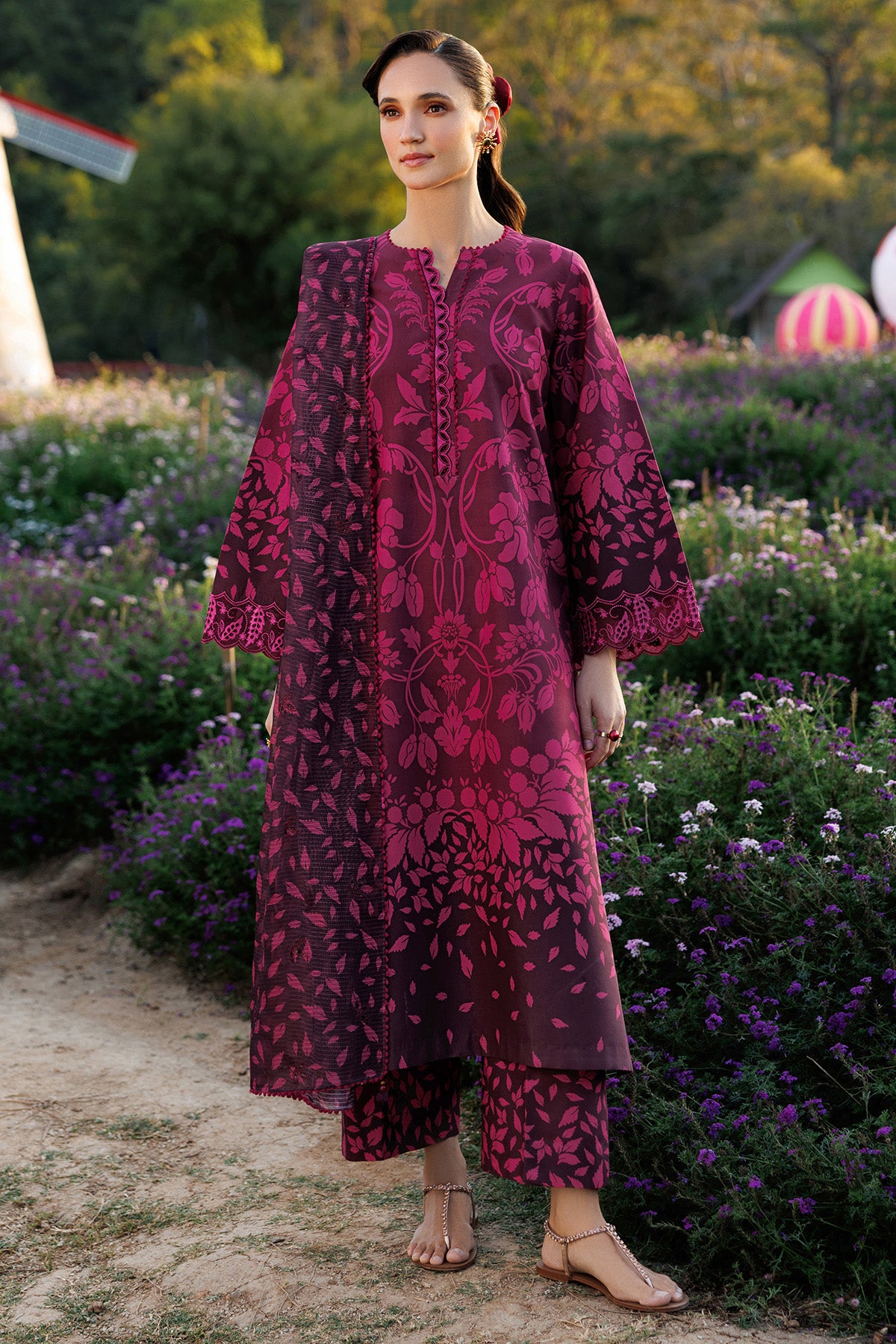 EMBROIDERED LAWN USE-9306