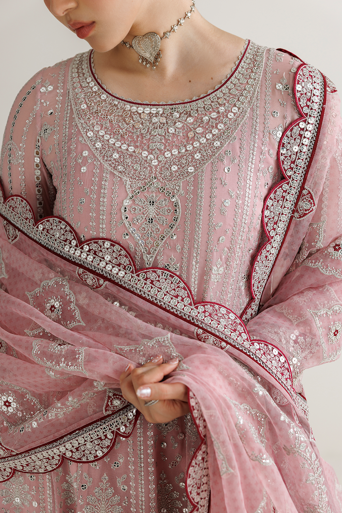EMBROIDERED CHIFFON UC-3142