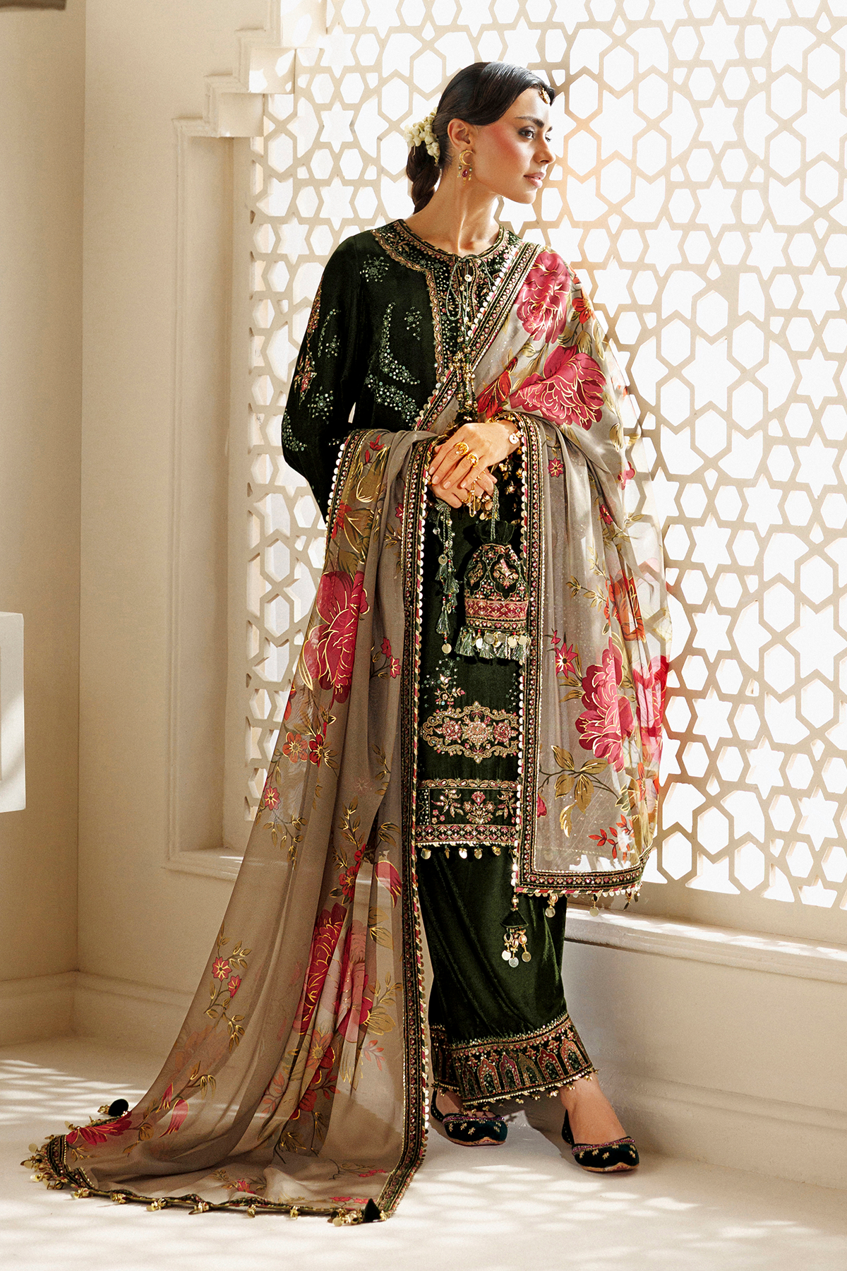 Embroidered Velvet Formal VF-2043