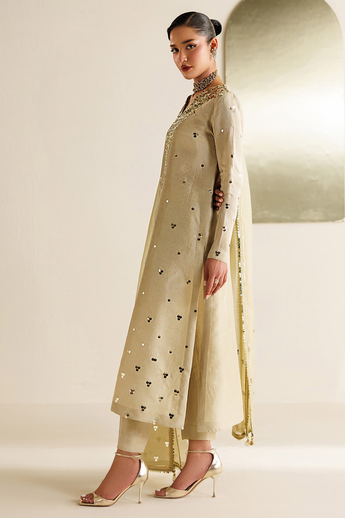 Embroidered Raw Silk UR-7072