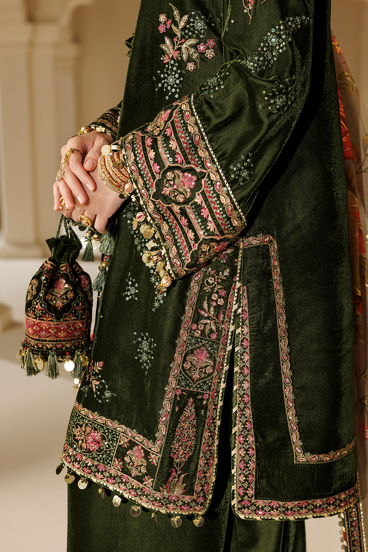 Embroidered Velvet Formal VF-2043