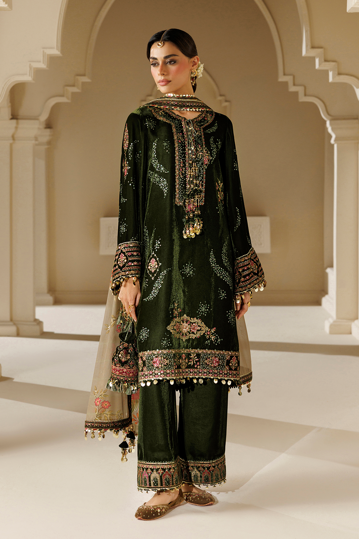 Embroidered Velvet Formal VF-2043