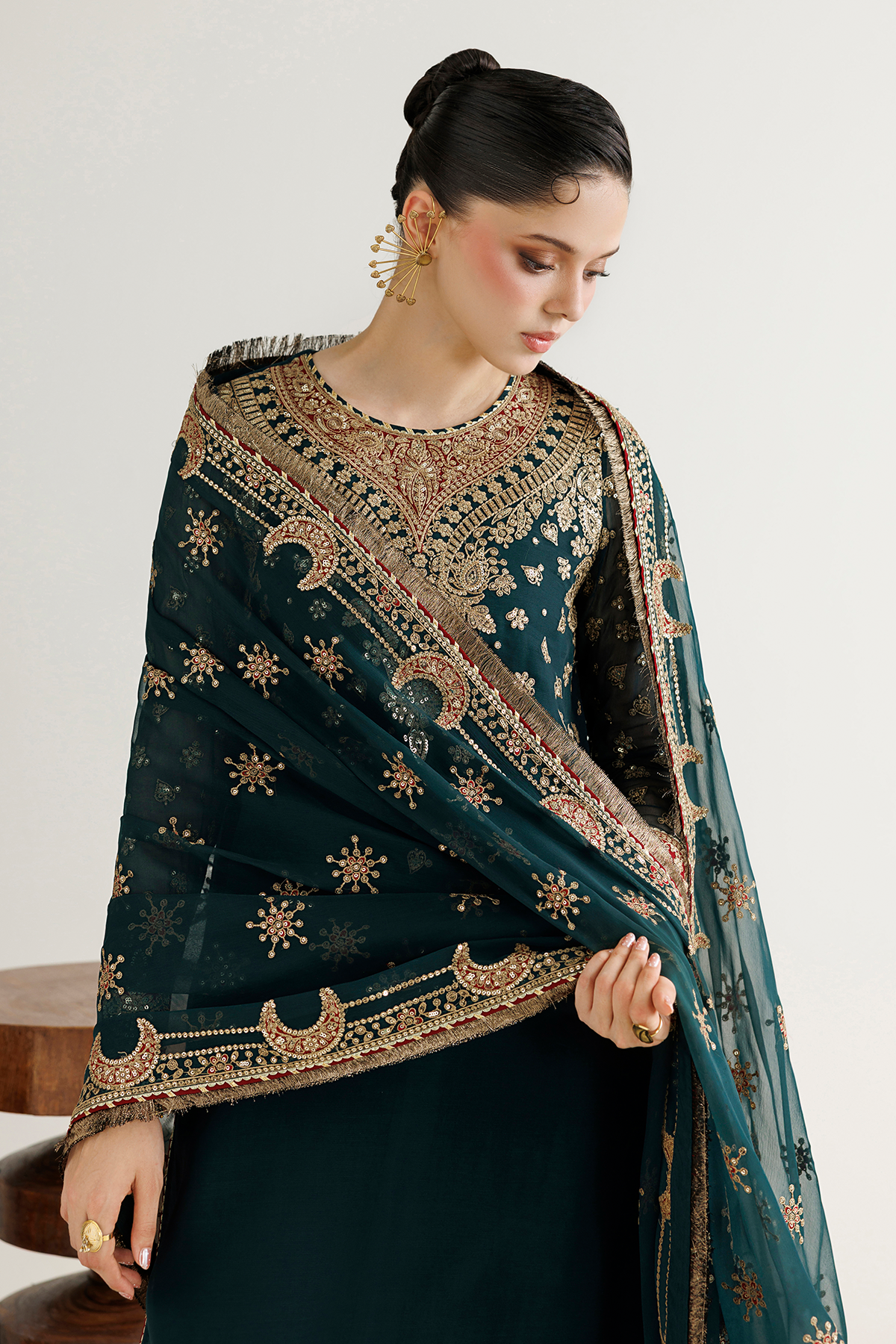 EMBROIDERED CHIFFON UC-3139