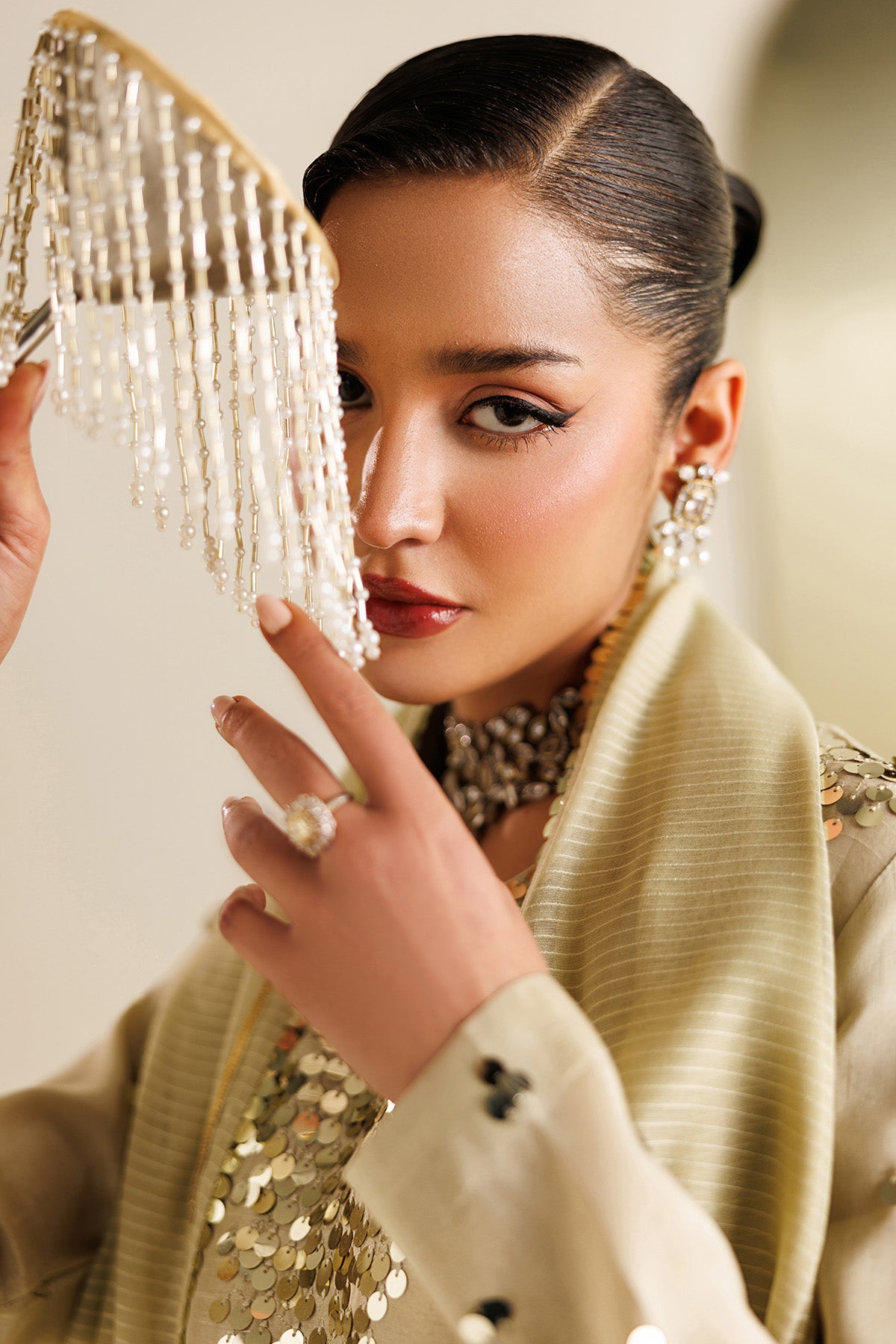 Embroidered Raw Silk UR-7072