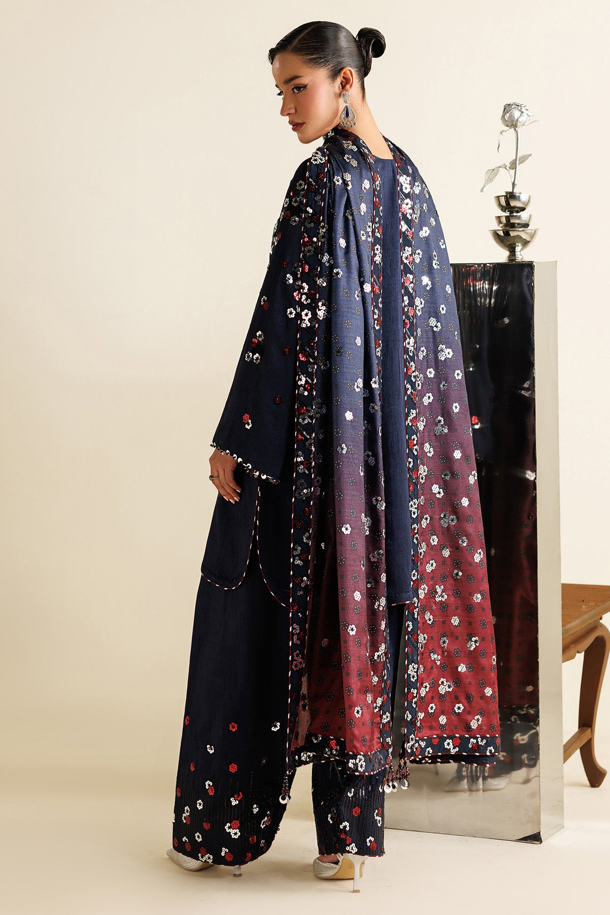 Embroidered Raw Silk UR-7064