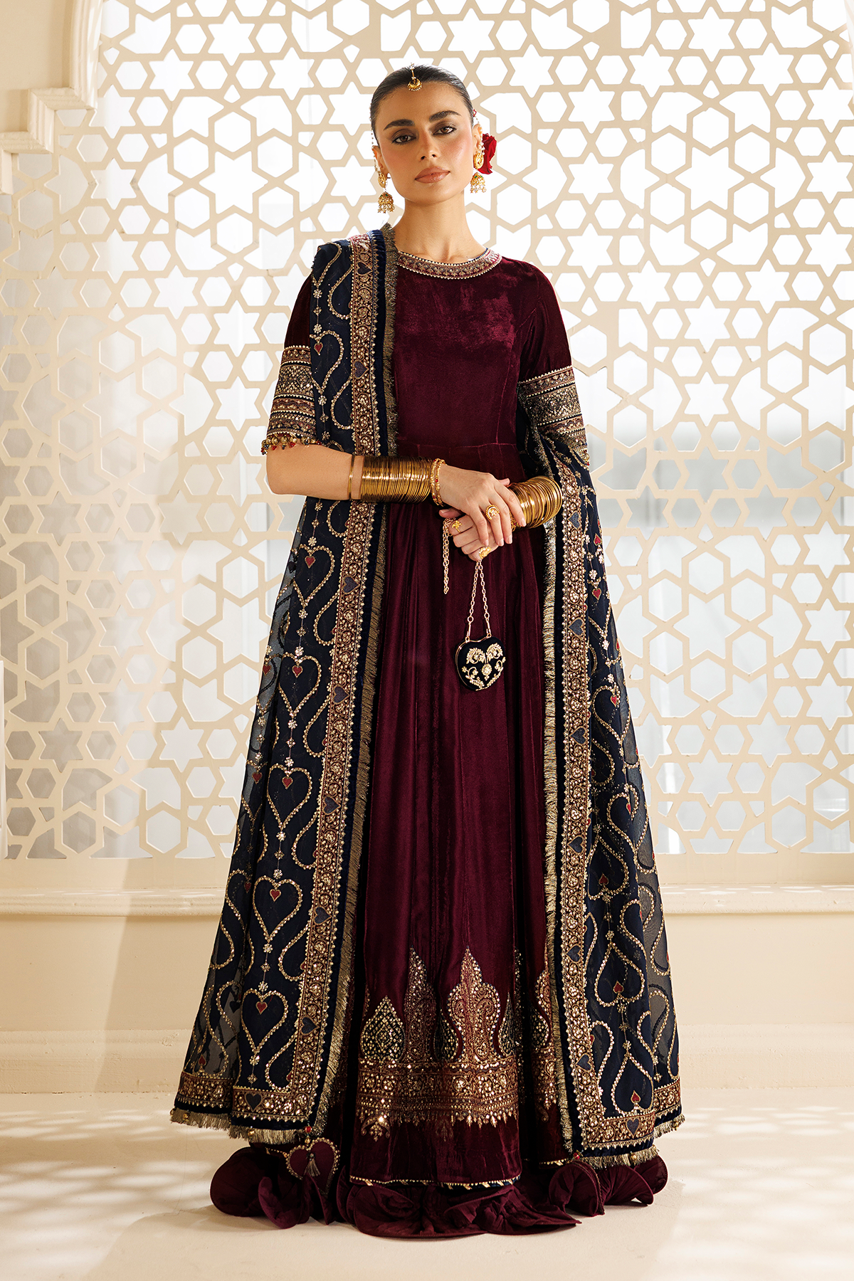 Embroidered Velvet Formal CVF26-D04