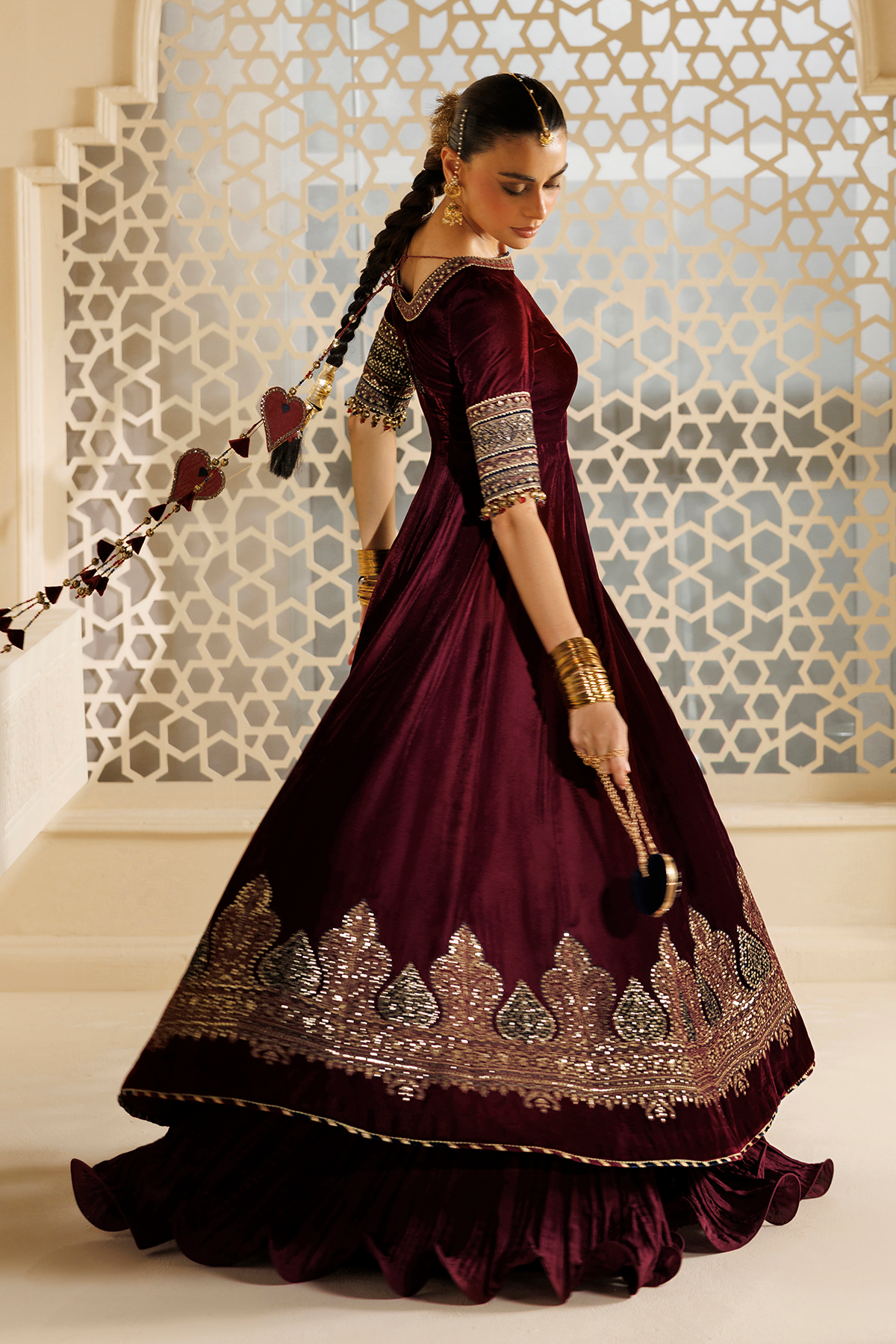 Embroidered Velvet Formal CVF26-D04