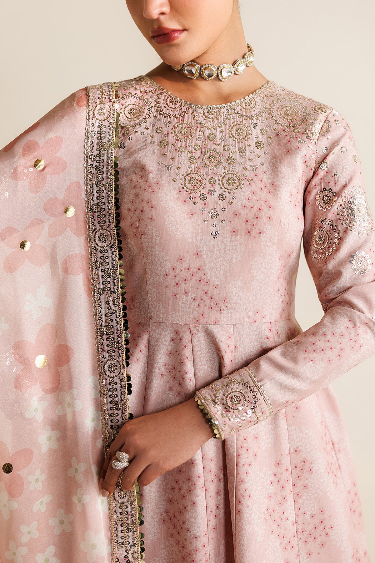 Embroidered Raw Silk UR-7067