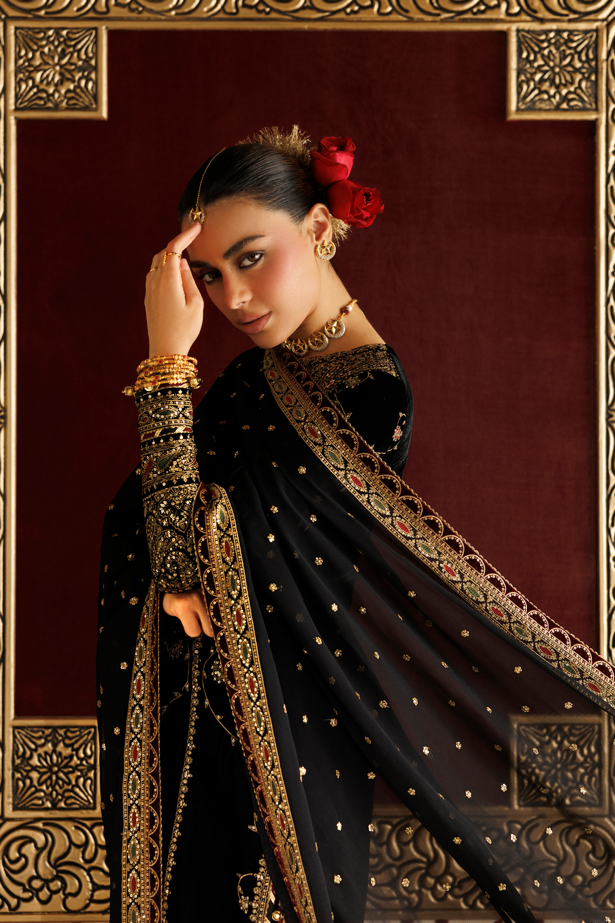 Embroidered Velvet Formal CVF26-D05