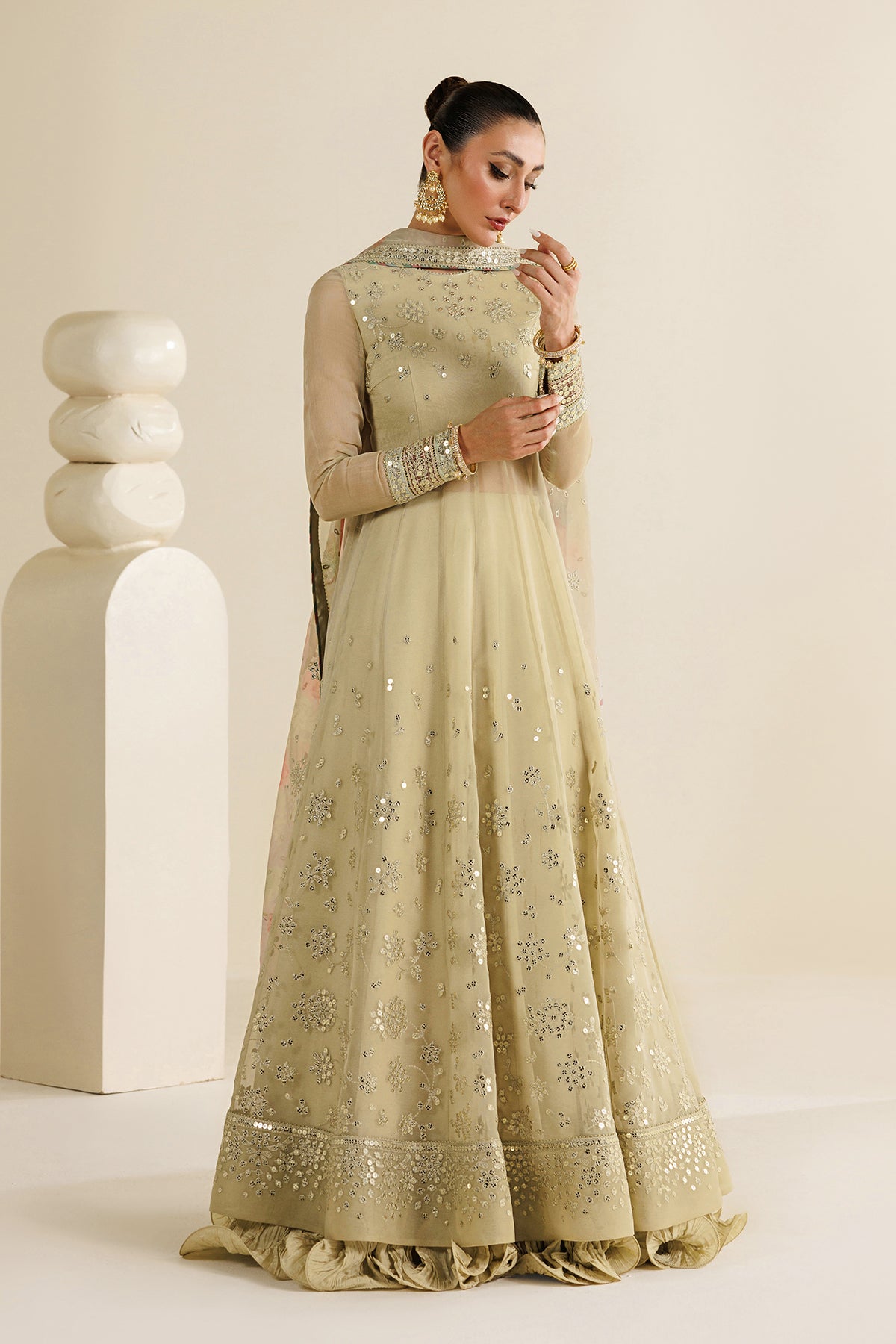 EMBROIDERED CHIFFON UC-3131