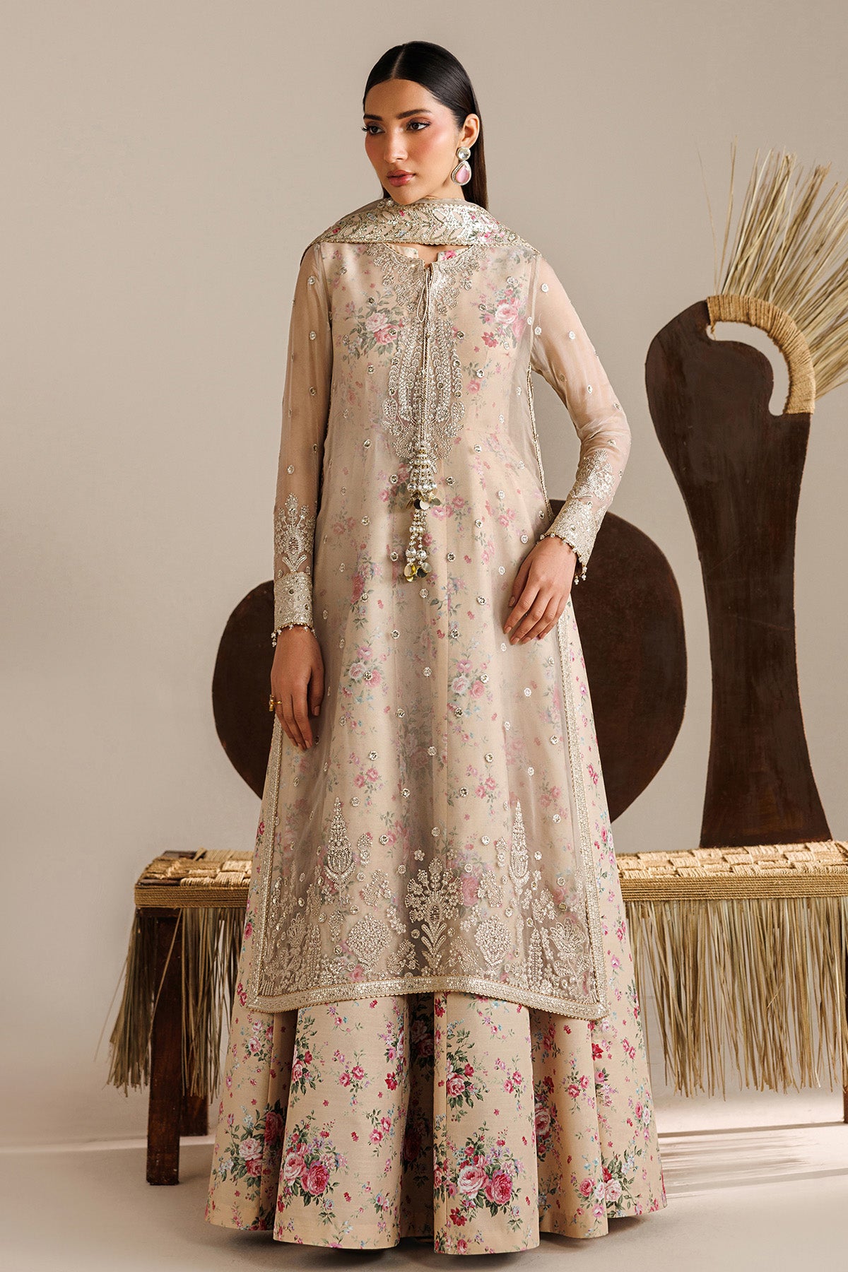 EMBROIDERED CHIFFON UC-3117