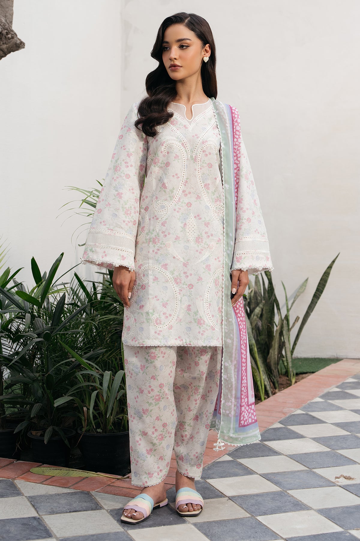 EMBROIDERED LAWN RTW - 1201