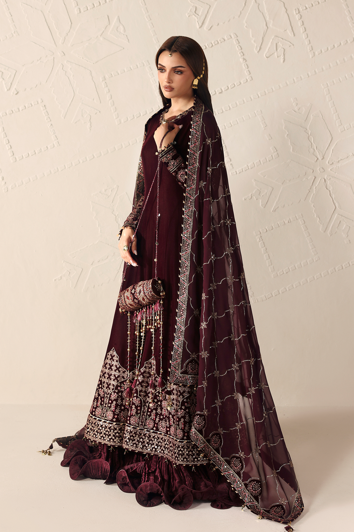 Embroidered Velvet Formal VF-2046