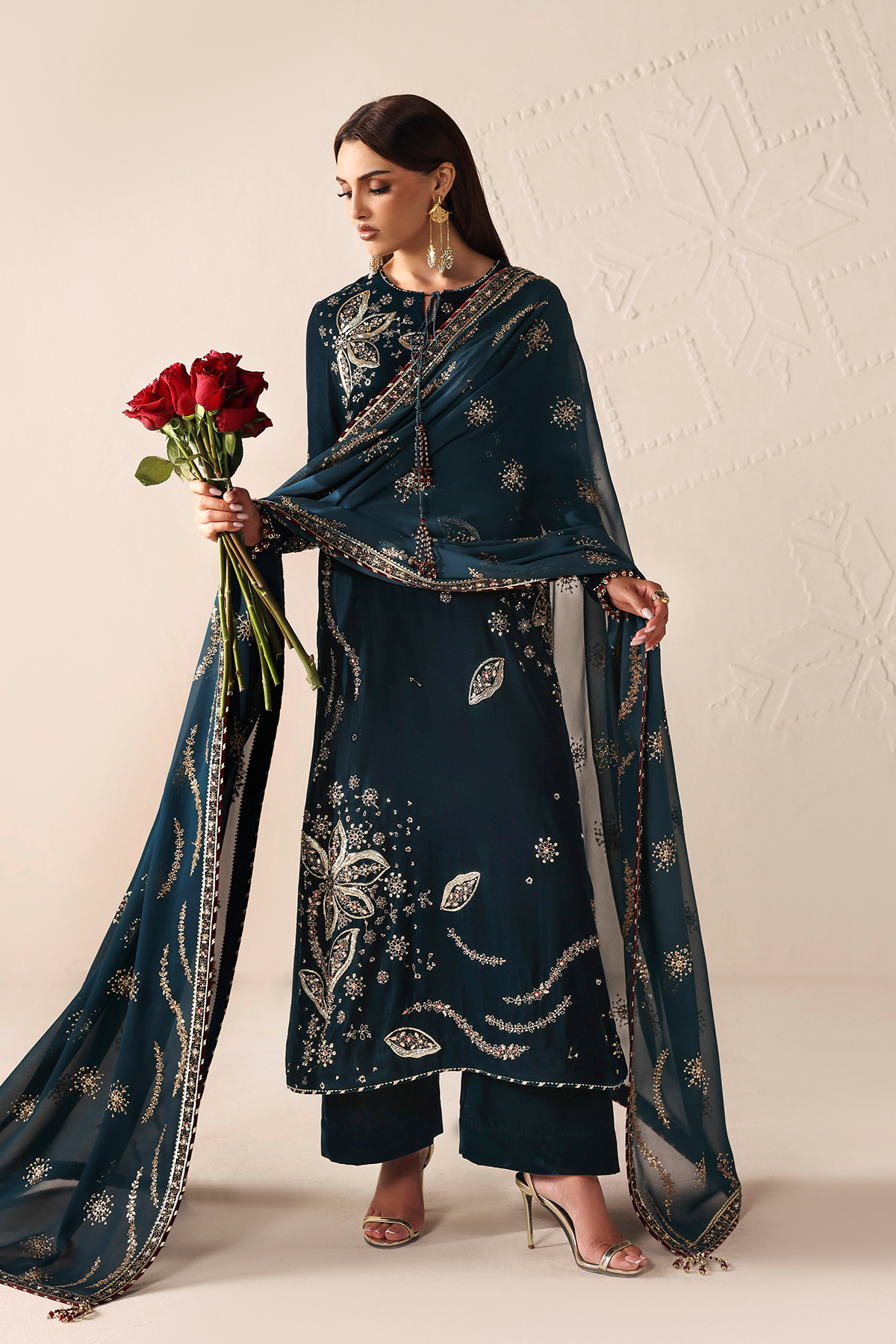 Embroidered Velvet Formal VF-2051