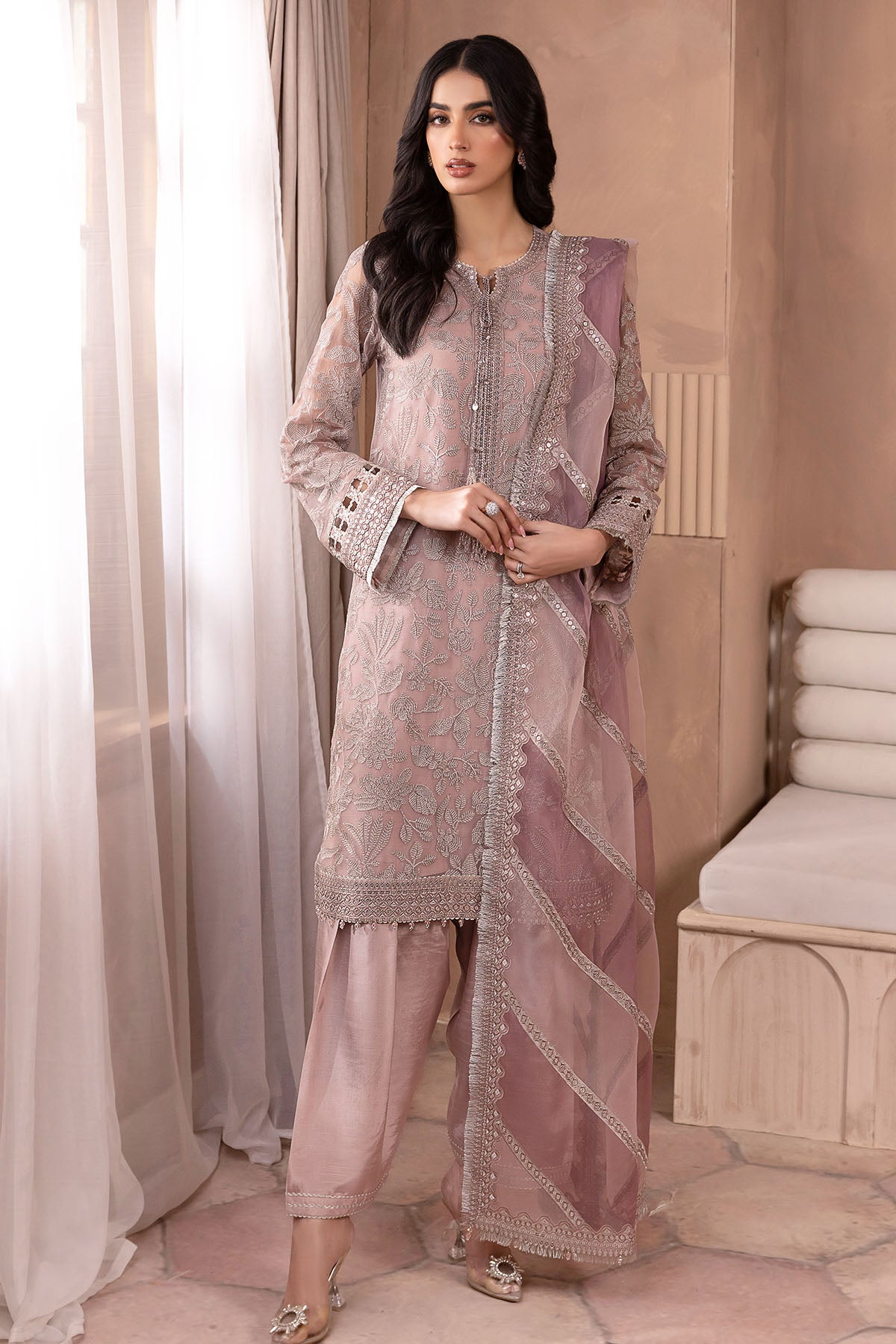 EMBROIDERED CHIFFON UC-3031