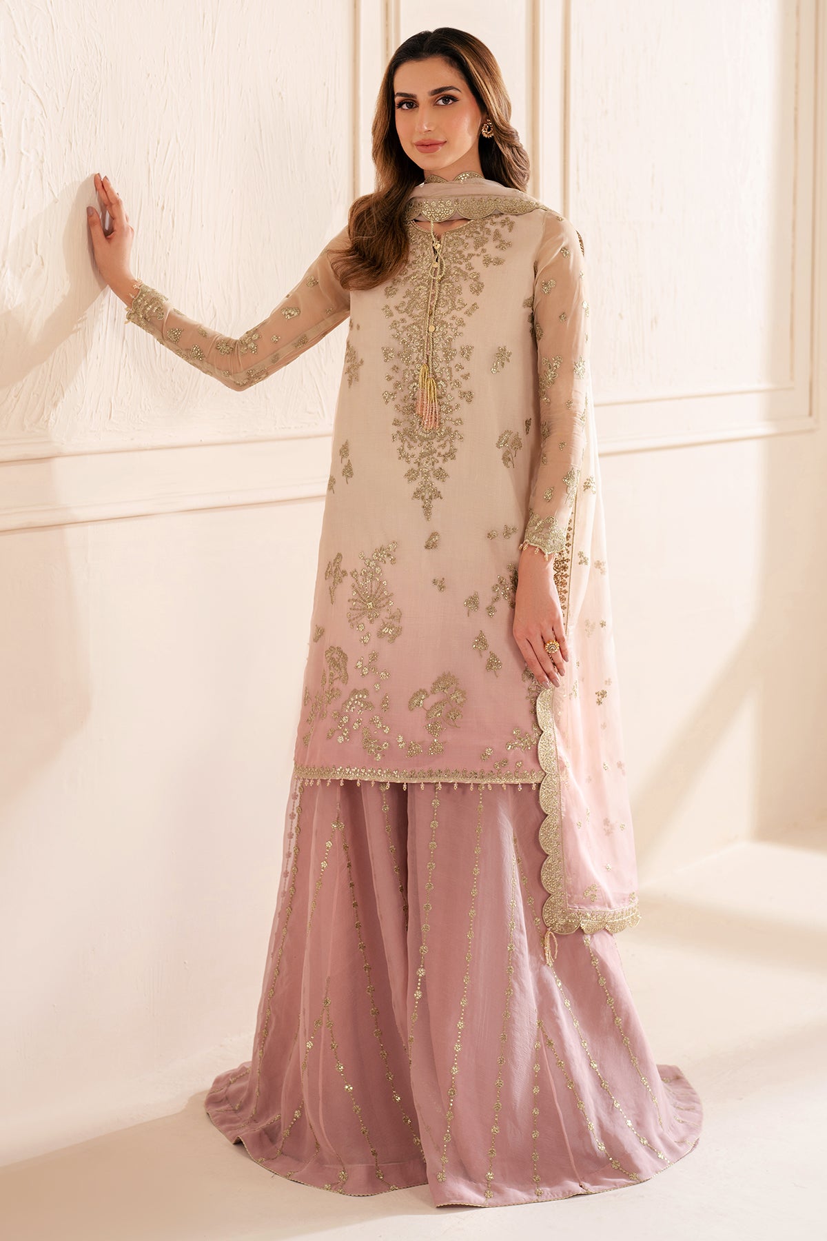 Jazmin Unstitched Chiffon Embroidered Suits 3 Piece JZ25CF JZ-UC-D3067 - Festive Collection