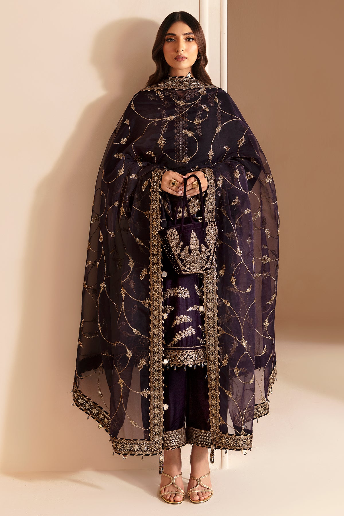 Embroidered Velvet Formal VF-2026