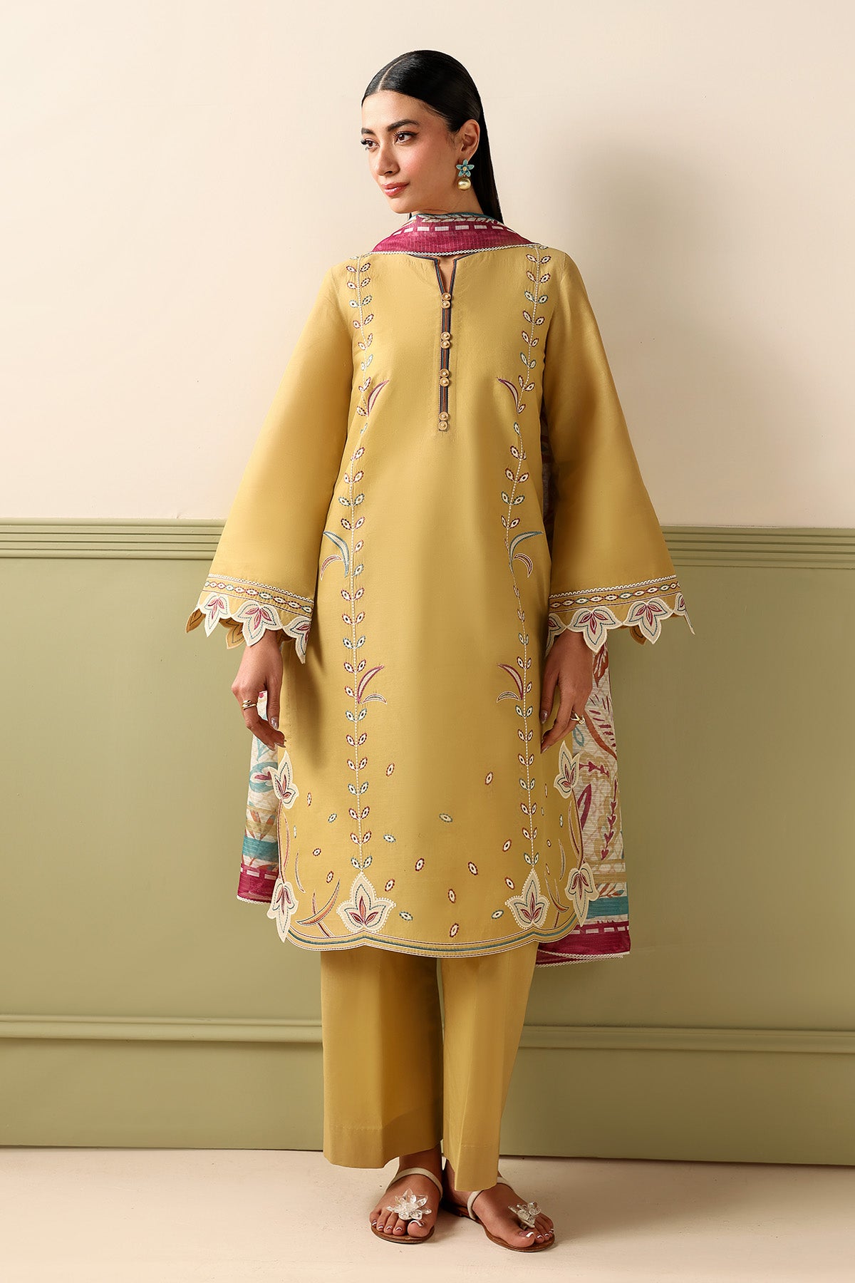 EMBROIDERED LAWN USE-9356