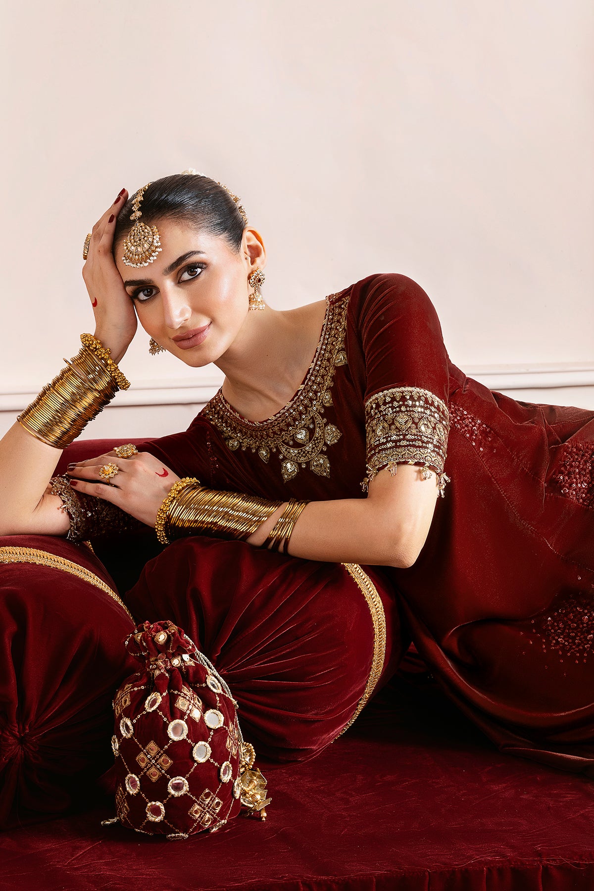 Embroidered Velvet Formal CVF D-13